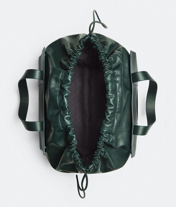 Bottega Veneta Roll Up Leather Bag in dark green Size ONE SIZE - 3 Thumbnail