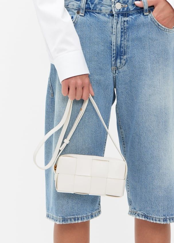 Bottega Veneta Mini Cassette crossbody bag in white Size ONE SIZE - 2 Thumbnail