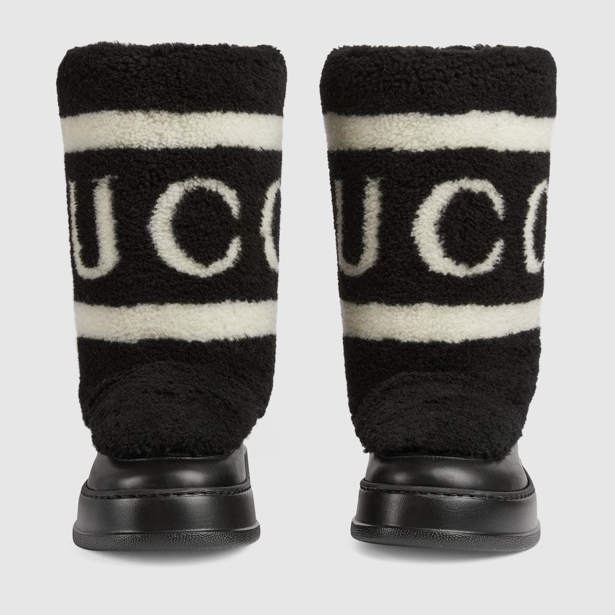 Gucci Shearling Boots in Black and White Size US 5 / IT 35 - 3 Thumbnail