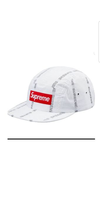 Supreme SUPREME REFLECTIVE TEXT CAMP CAP | Grailed