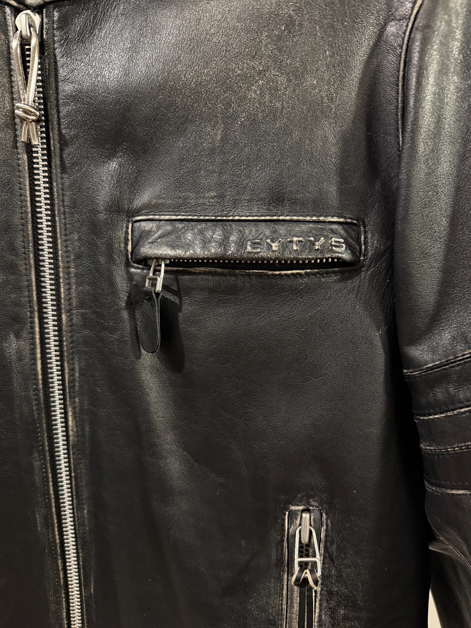 Eytys Eytys Damon Black Stripe Leather Jacket Size US L / EU 52-54 / 3 - 3 Thumbnail