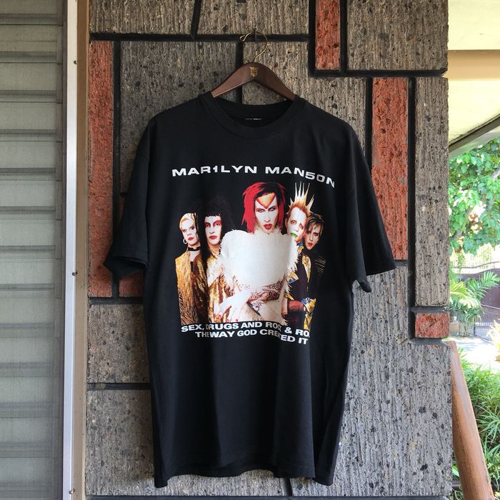 Vintage 1999 Marilyn Manson Winterland Rock Is Dead Tour Travis Scott Tee  Shirt