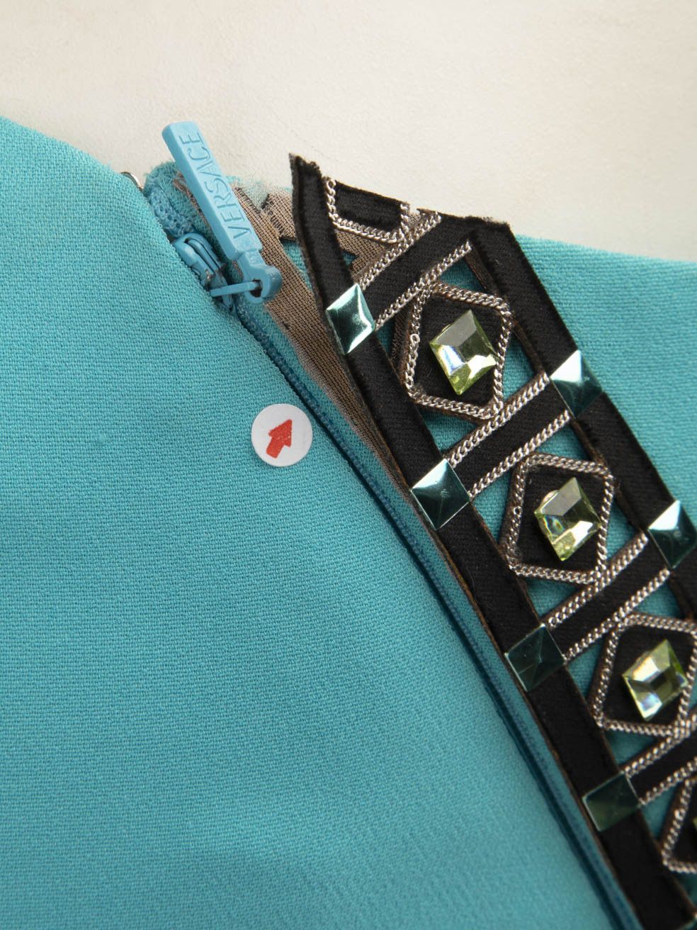 Versace Blue Crystal Embellished Maxi Dress Size XS / US 0-2 / IT 36-38 - 5 Thumbnail