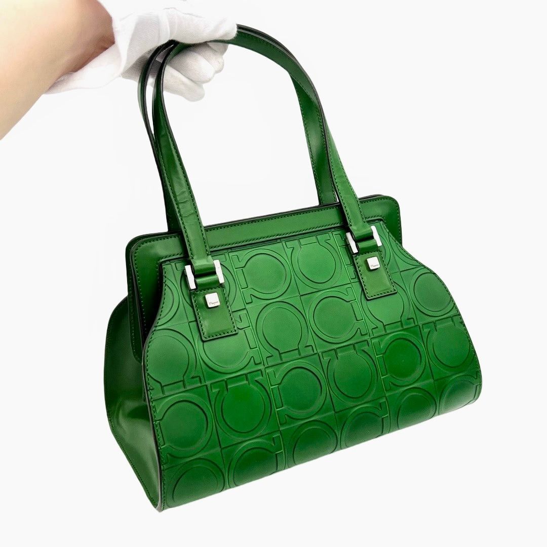 Salvatore Ferragamo Salvatore Ferragamo Ganchini Handbag Green Size ONE SIZE - 5 Thumbnail