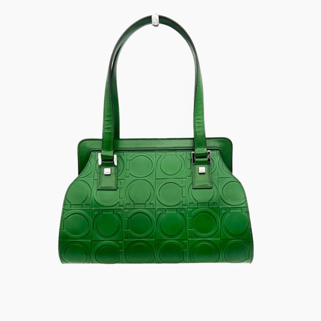 Salvatore Ferragamo Salvatore Ferragamo Ganchini Handbag Green Size ONE SIZE - 4 Thumbnail