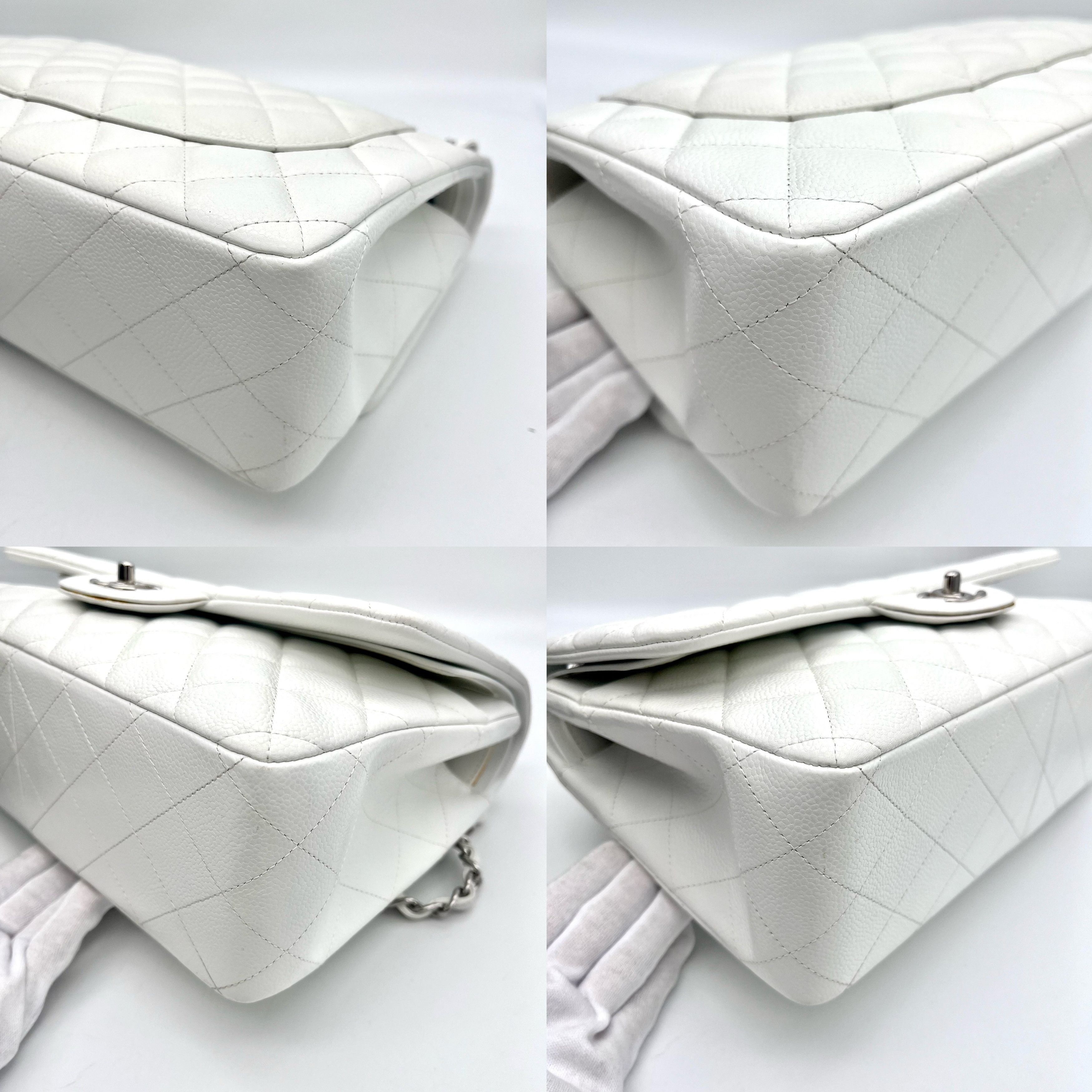 Chanel Chanel Caviar Skin Matelasse Coco Mark Turn Rock Classic Flap Gm White Shw Size ONE SIZE - 9 Thumbnail