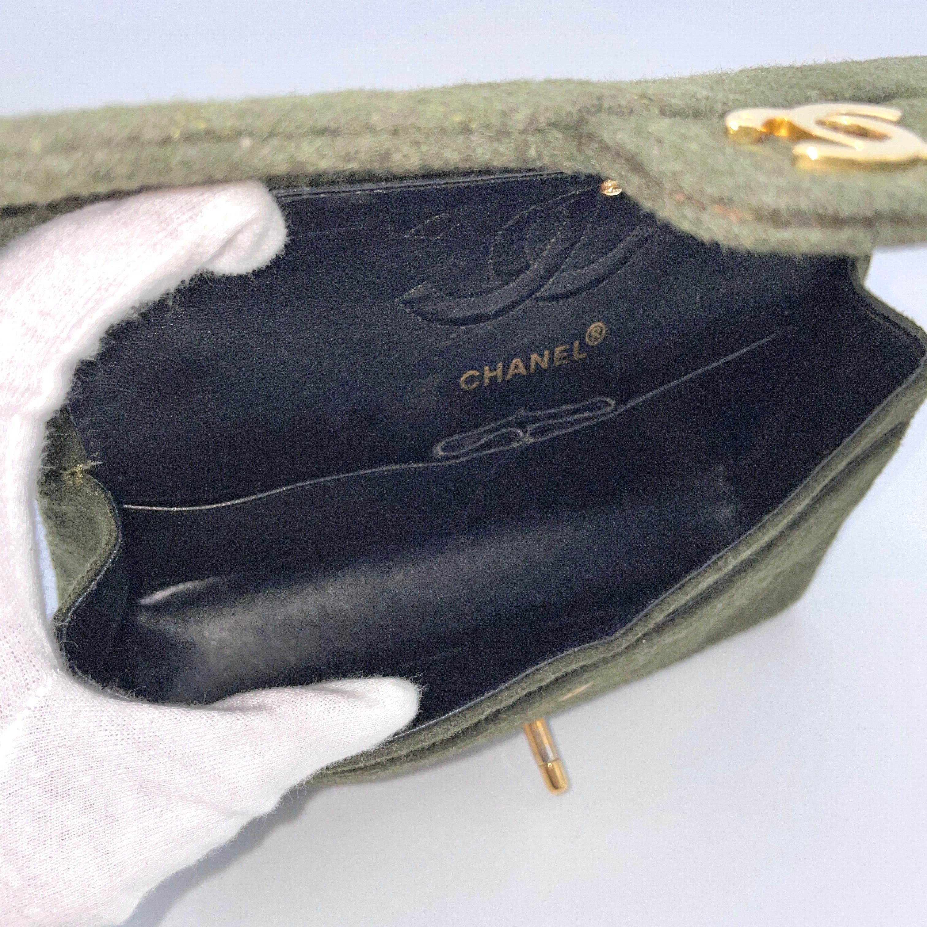 Chanel Chanel Matelasse Classic Flap 23 Wool Green Ghw Size ONE SIZE - 9 Thumbnail