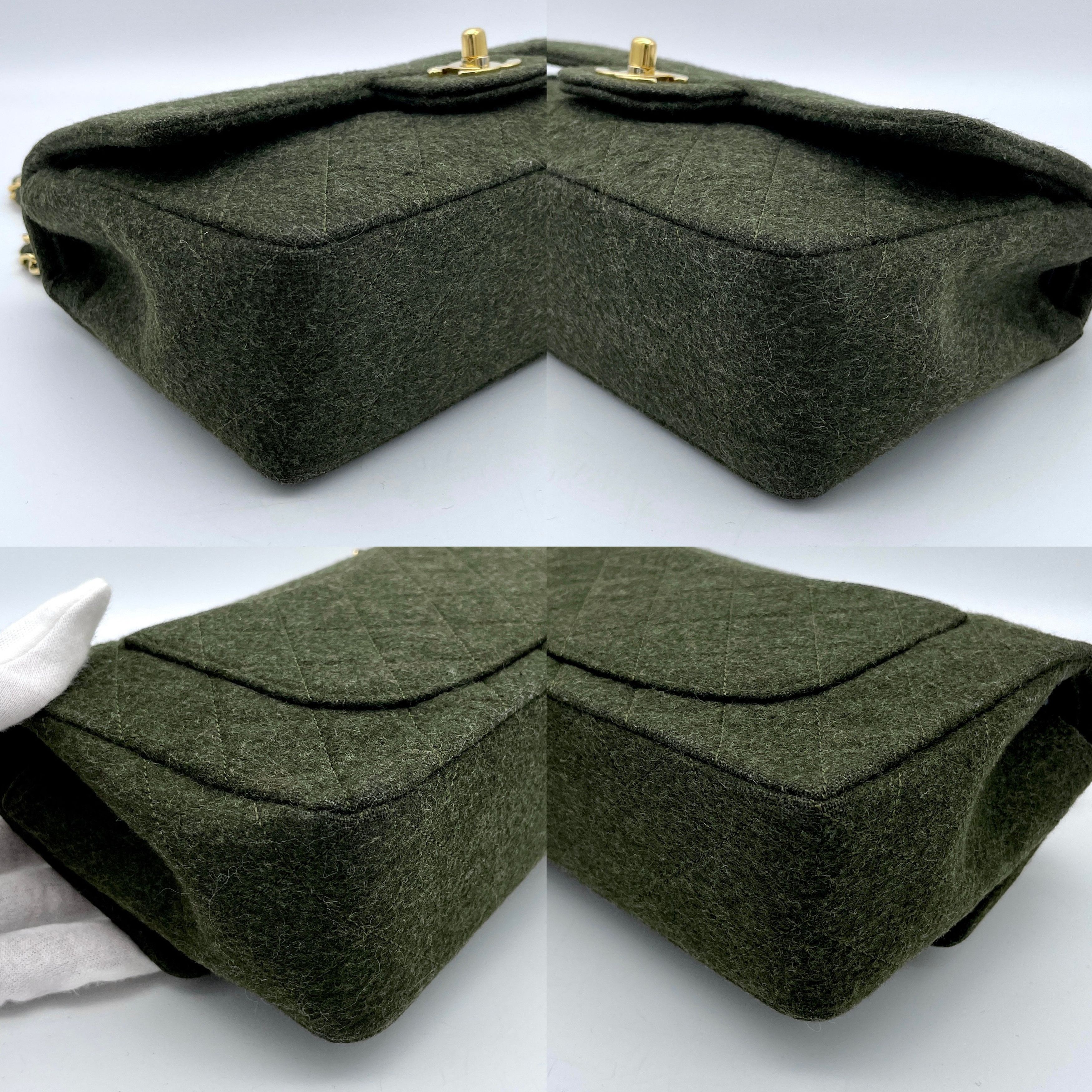 Chanel Chanel Matelasse Classic Flap 23 Wool Green Ghw Size ONE SIZE - 12 Thumbnail
