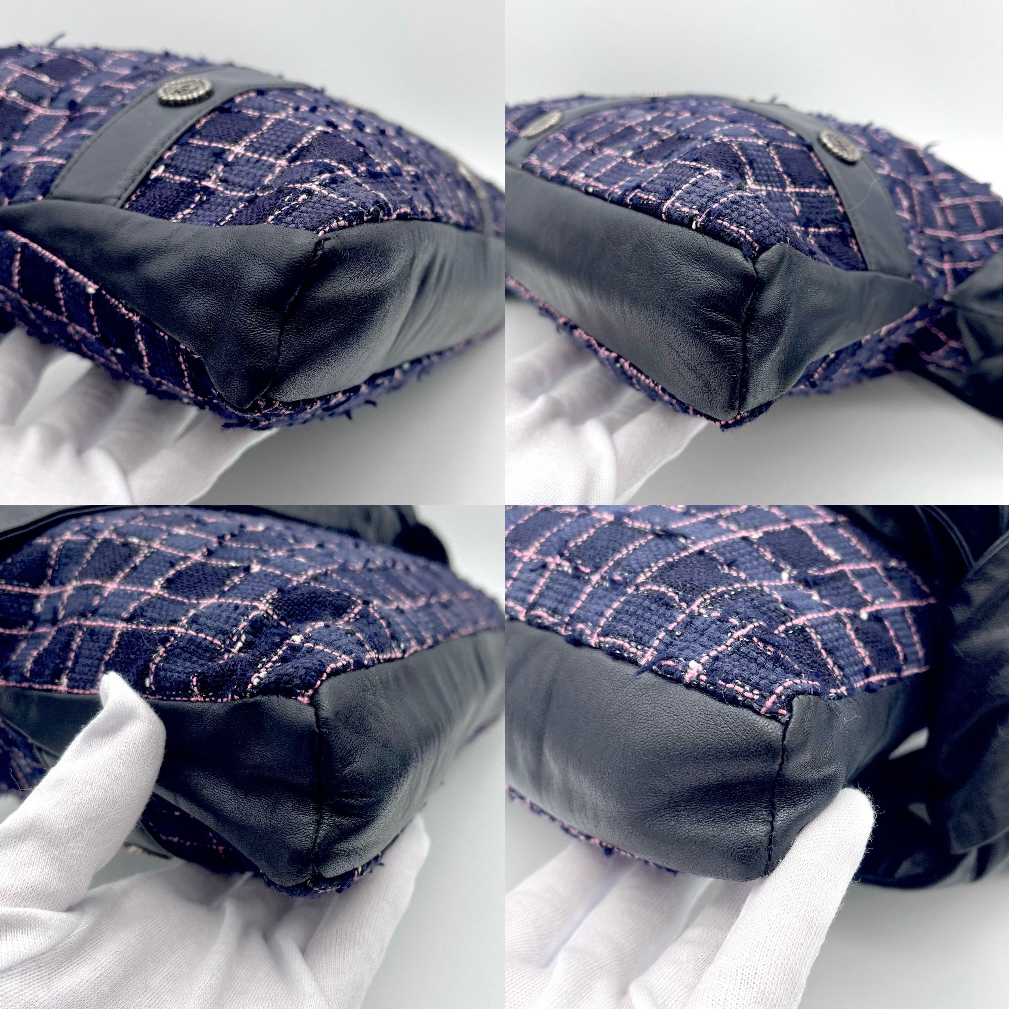 Chanel Chanel 2015Ss Collection Girl Purple Tweed Black Lump Skin Leather Size ONE SIZE - 7 Thumbnail