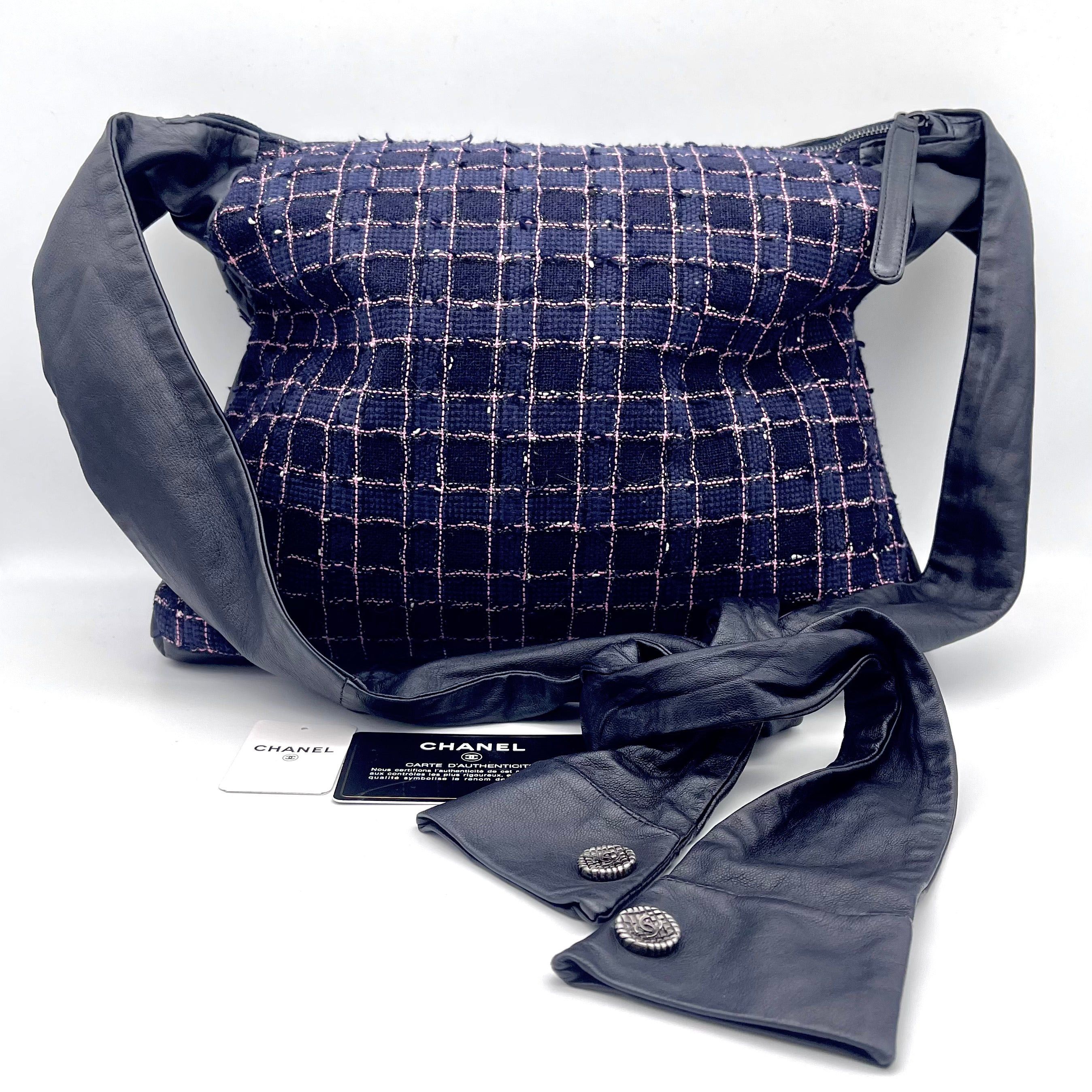 Chanel Chanel 2015Ss Collection Girl Purple Tweed Black Lump Skin Leather Size ONE SIZE - 5 Thumbnail