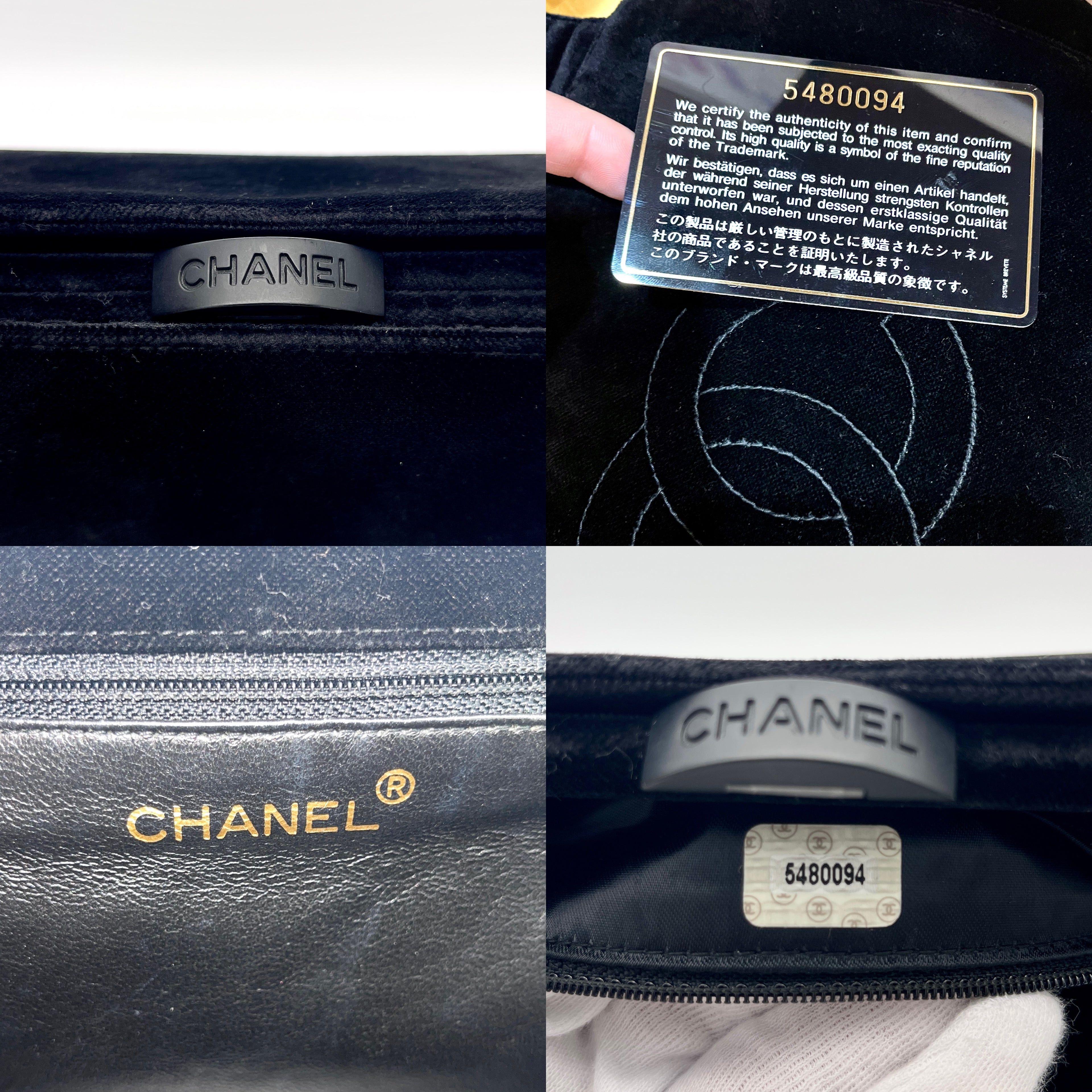 Chanel Chanel Velvet Jumbo Coco Mark Handbag Black Size ONE SIZE - 10 Thumbnail