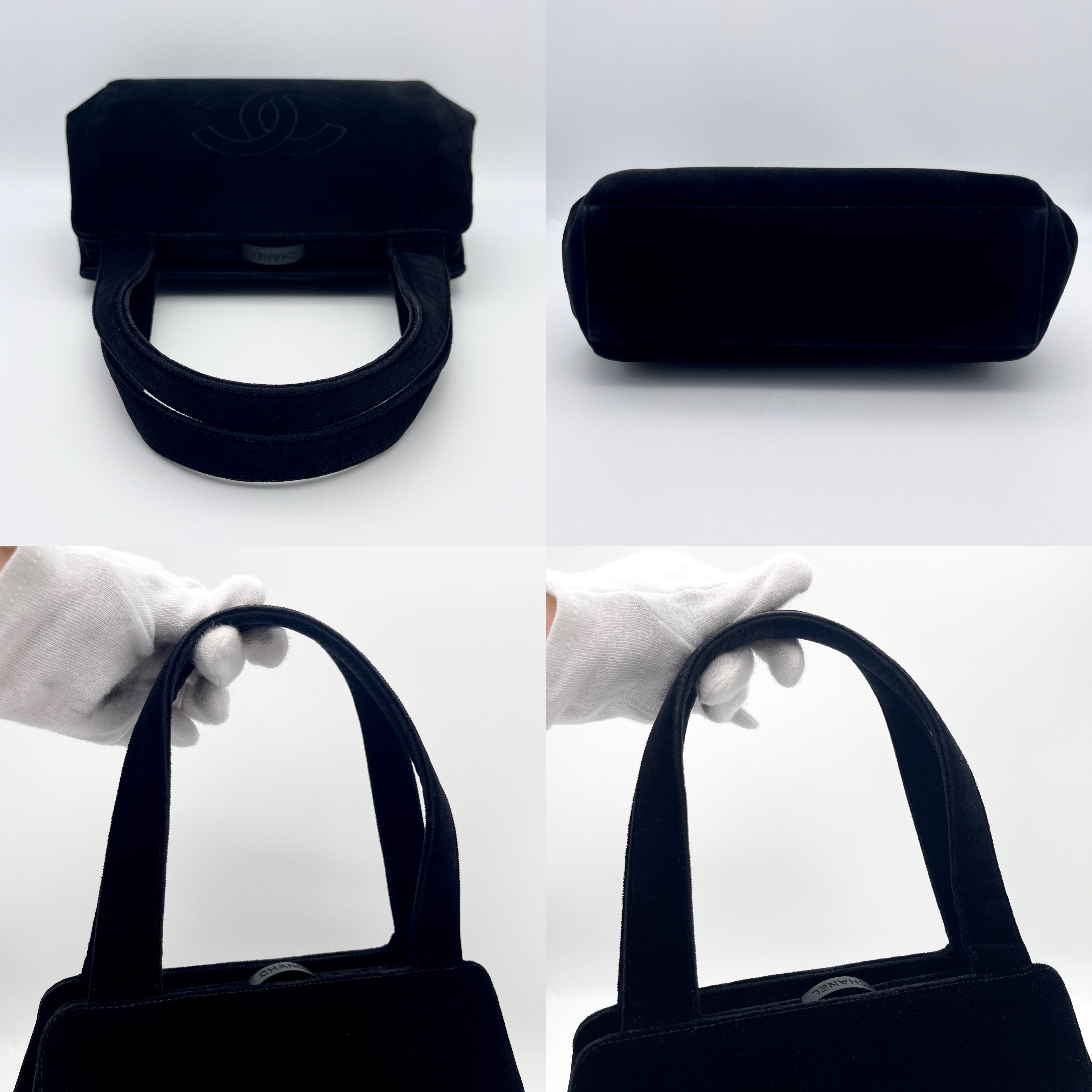 Chanel Chanel Velvet Jumbo Coco Mark Handbag Black Size ONE SIZE - 6 Thumbnail