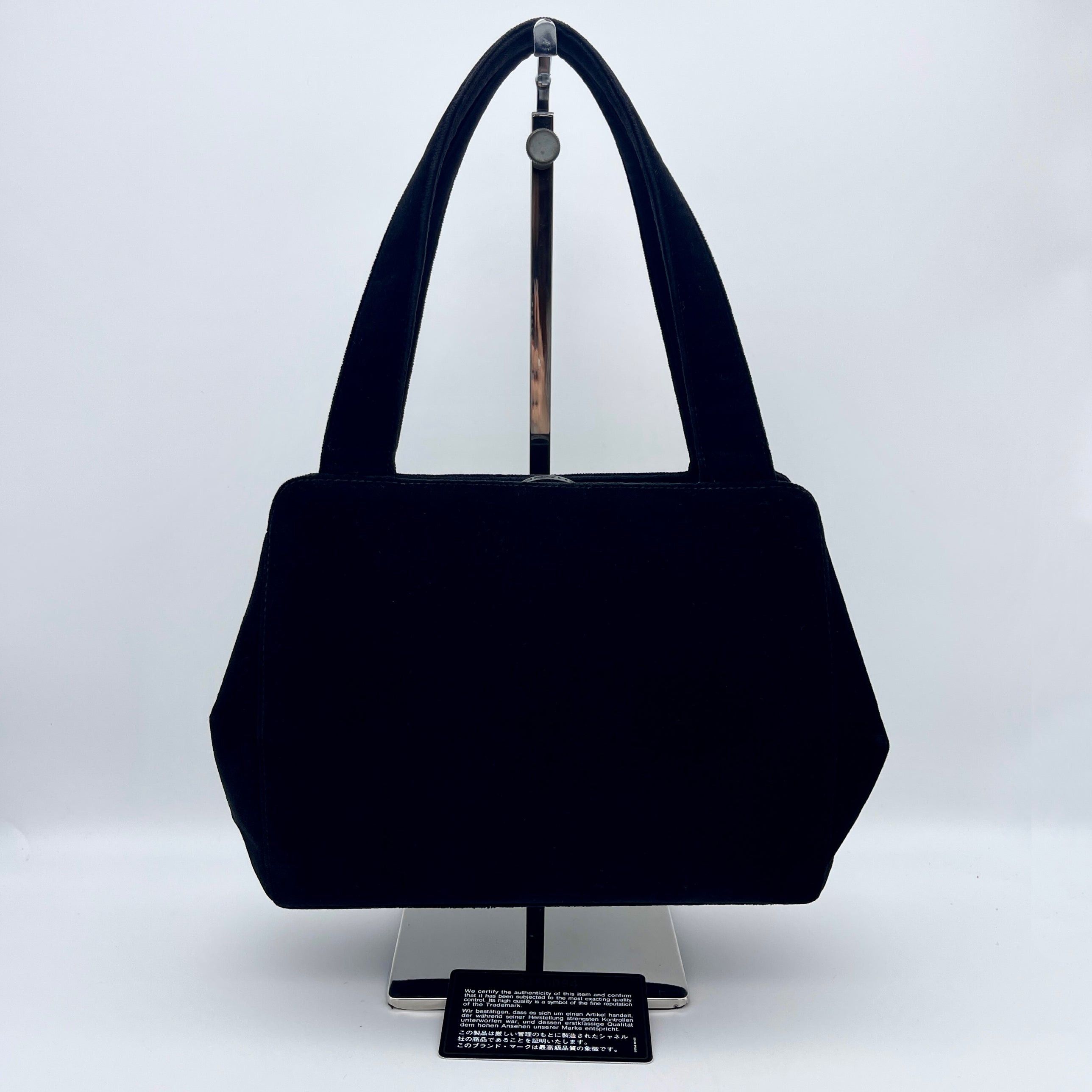 Chanel Chanel Velvet Jumbo Coco Mark Handbag Black Size ONE SIZE - 4 Thumbnail