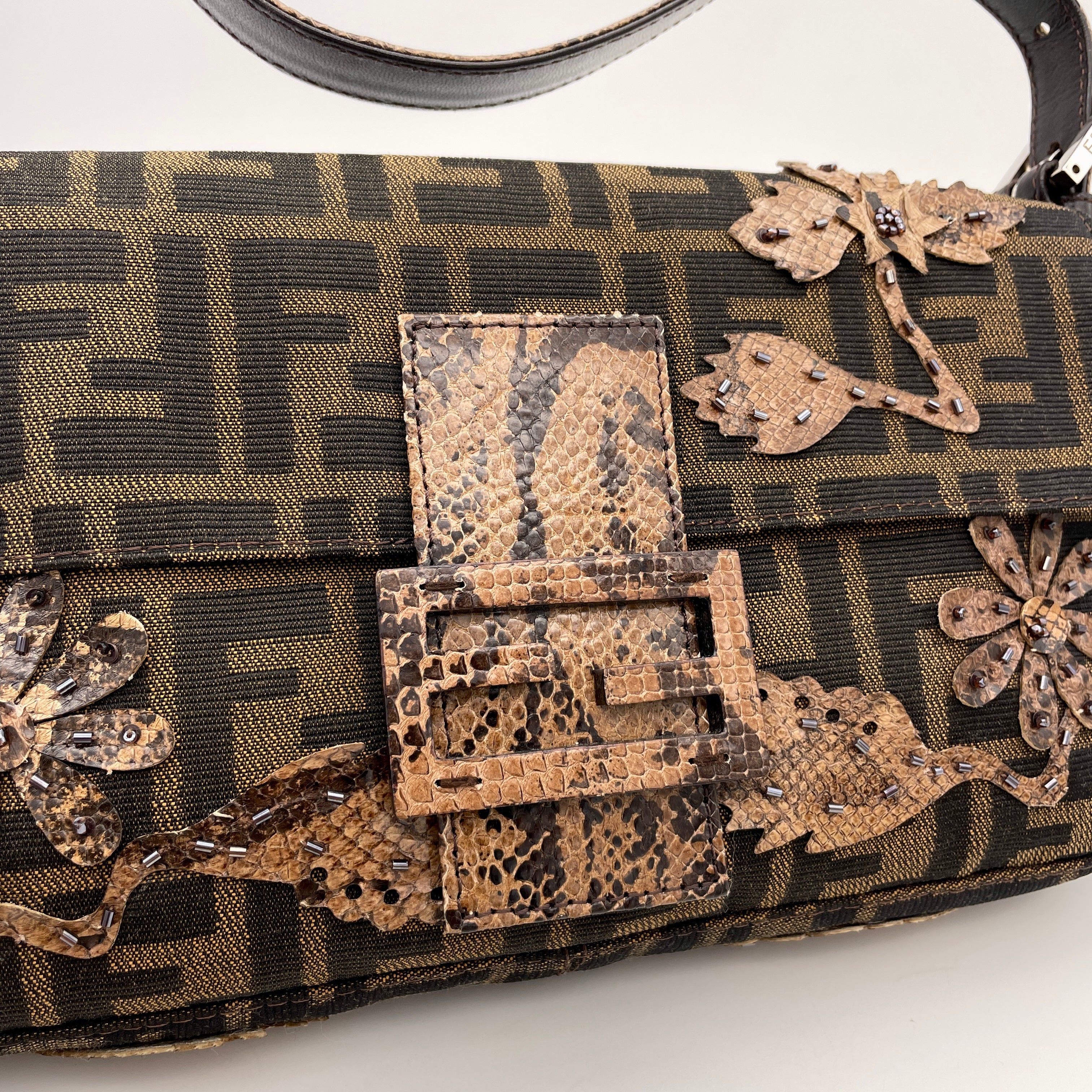 Fendi Fendi Zucca Lizard Skin X Beads Embroidery Mamma Bucket Pm Size ONE SIZE - 6 Thumbnail