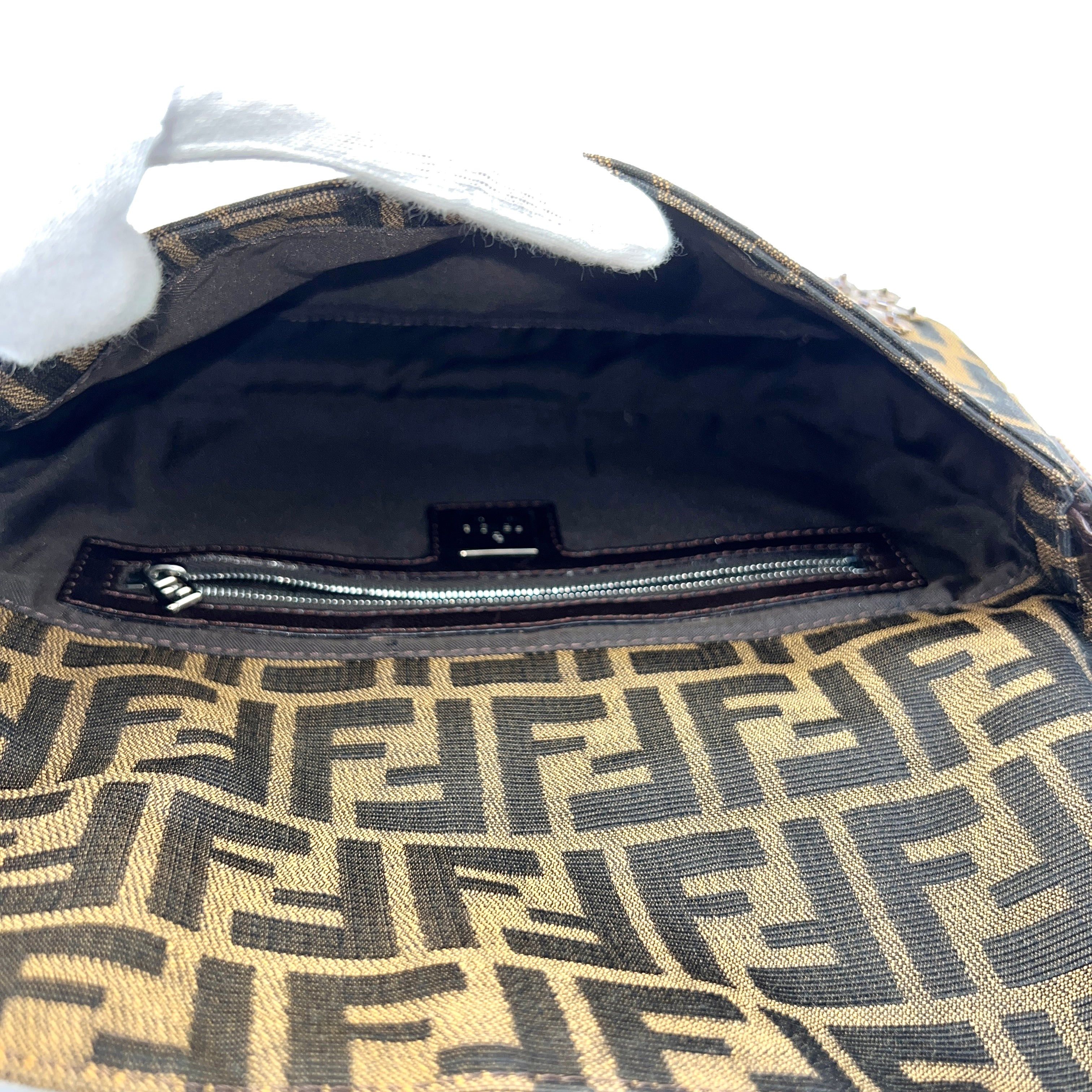 Fendi Fendi Zucca Lizard Skin X Beads Embroidery Mamma Bucket Pm Size ONE SIZE - 7 Thumbnail