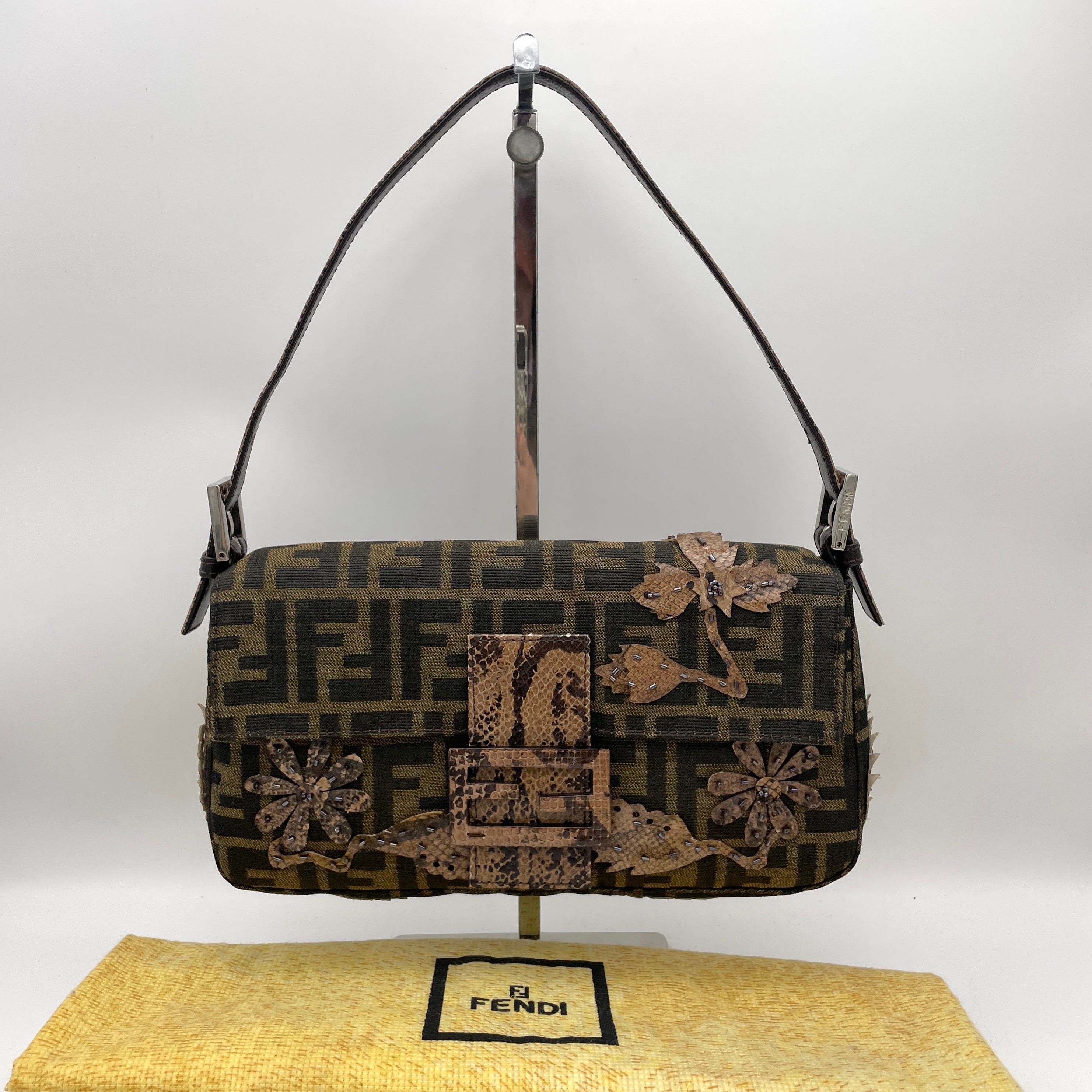 Fendi Fendi Zucca Lizard Skin X Beads Embroidery Mamma Bucket Pm Size ONE SIZE - 2 Thumbnail