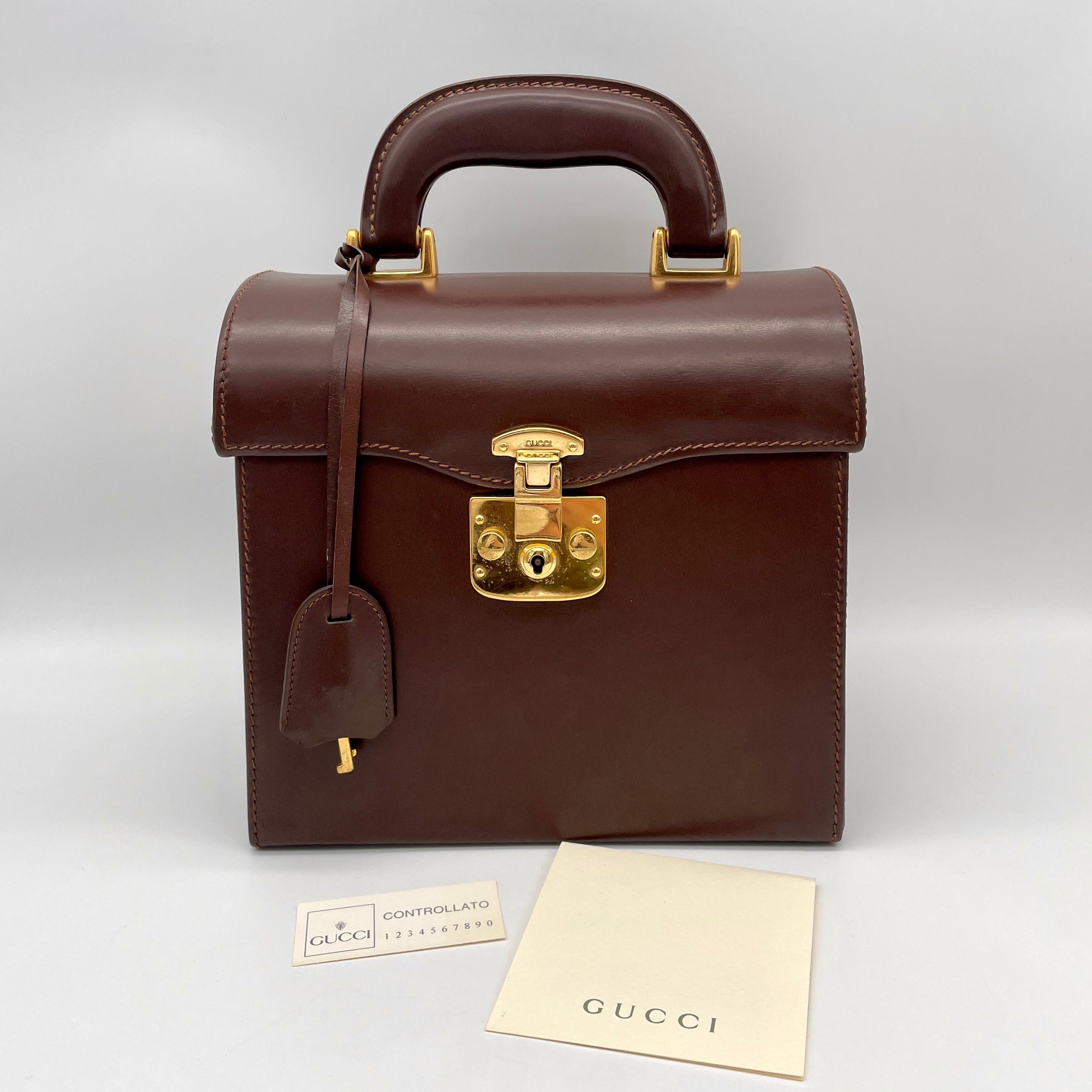Gucci Gucci Ladylock Vanity Bag Handbag Brown Ghw Size ONE SIZE - 2 Thumbnail