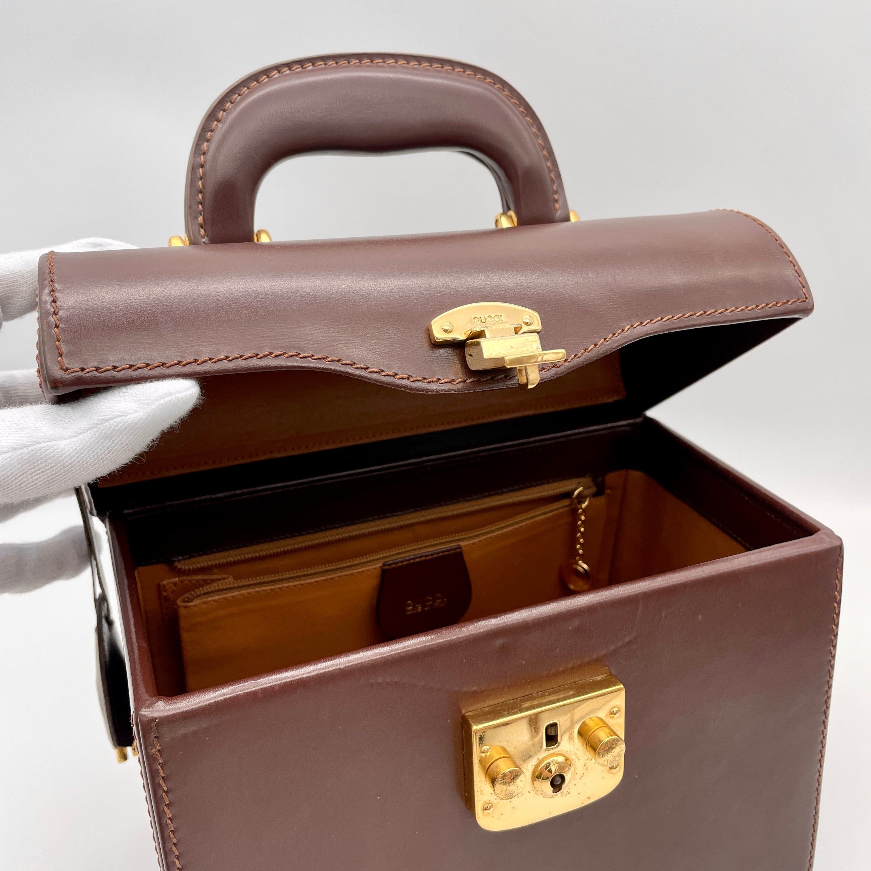 Gucci Gucci Ladylock Vanity Bag Handbag Brown Ghw Size ONE SIZE - 10 Thumbnail