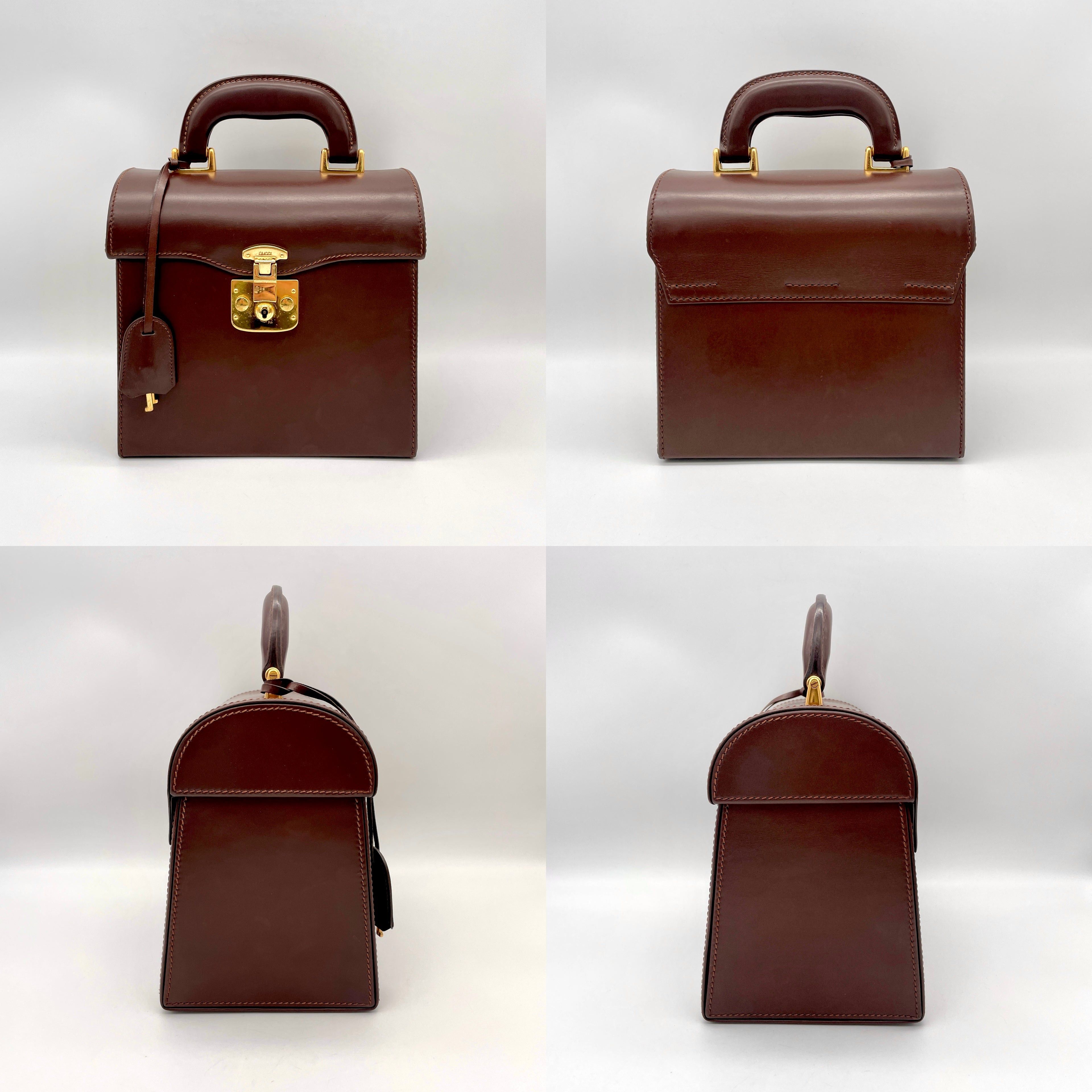 Gucci Gucci Ladylock Vanity Bag Handbag Brown Ghw Size ONE SIZE - 6 Thumbnail