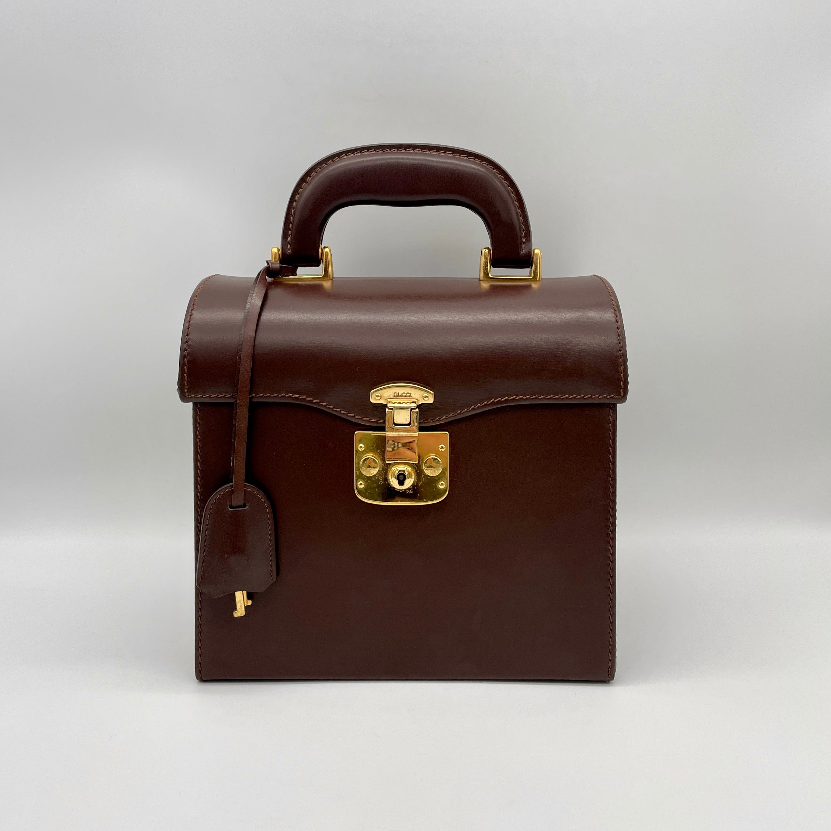 Gucci Gucci Ladylock Vanity Bag Handbag Brown Ghw Size ONE SIZE - 3 Thumbnail