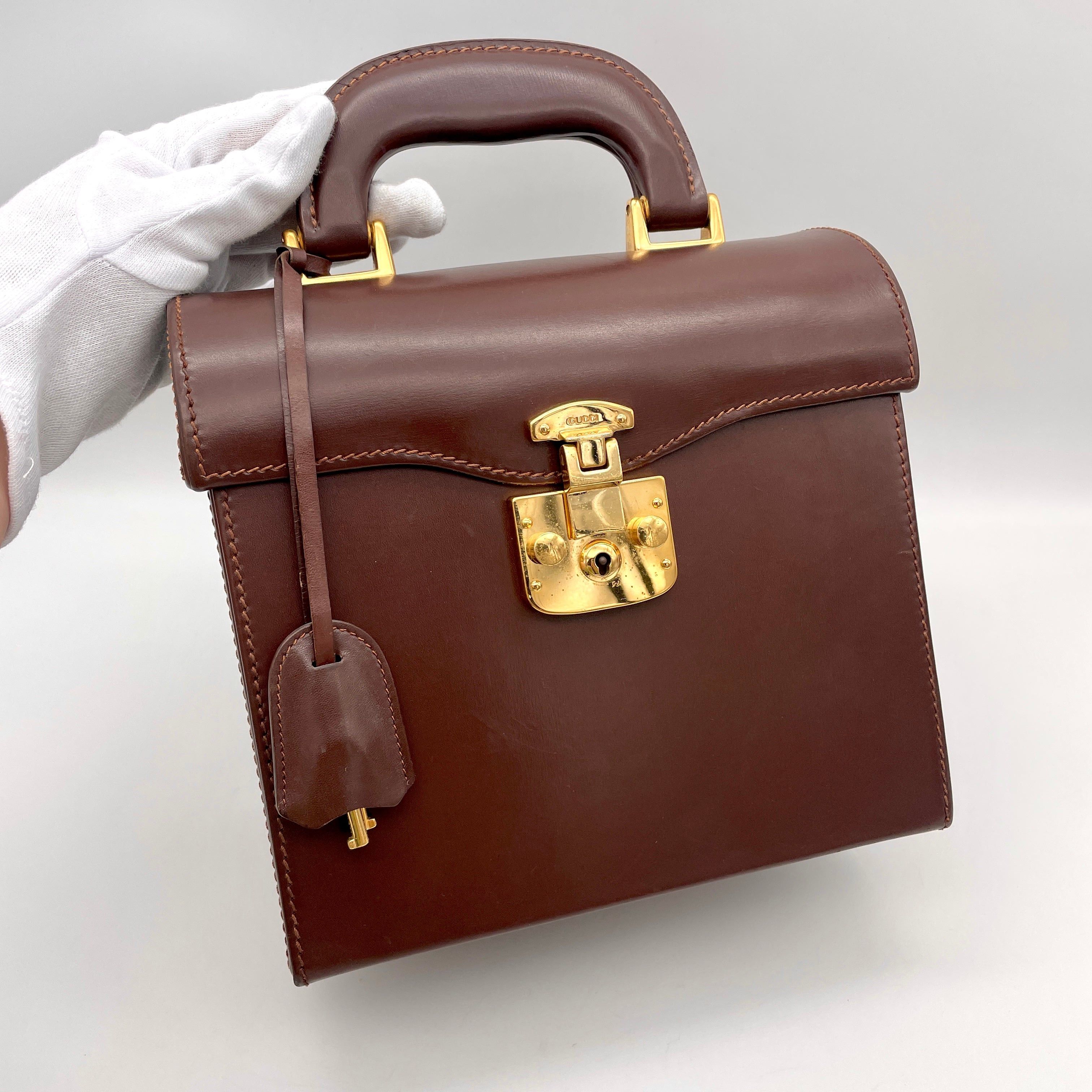Gucci Gucci Ladylock Vanity Bag Handbag Brown Ghw Size ONE SIZE - 5 Thumbnail