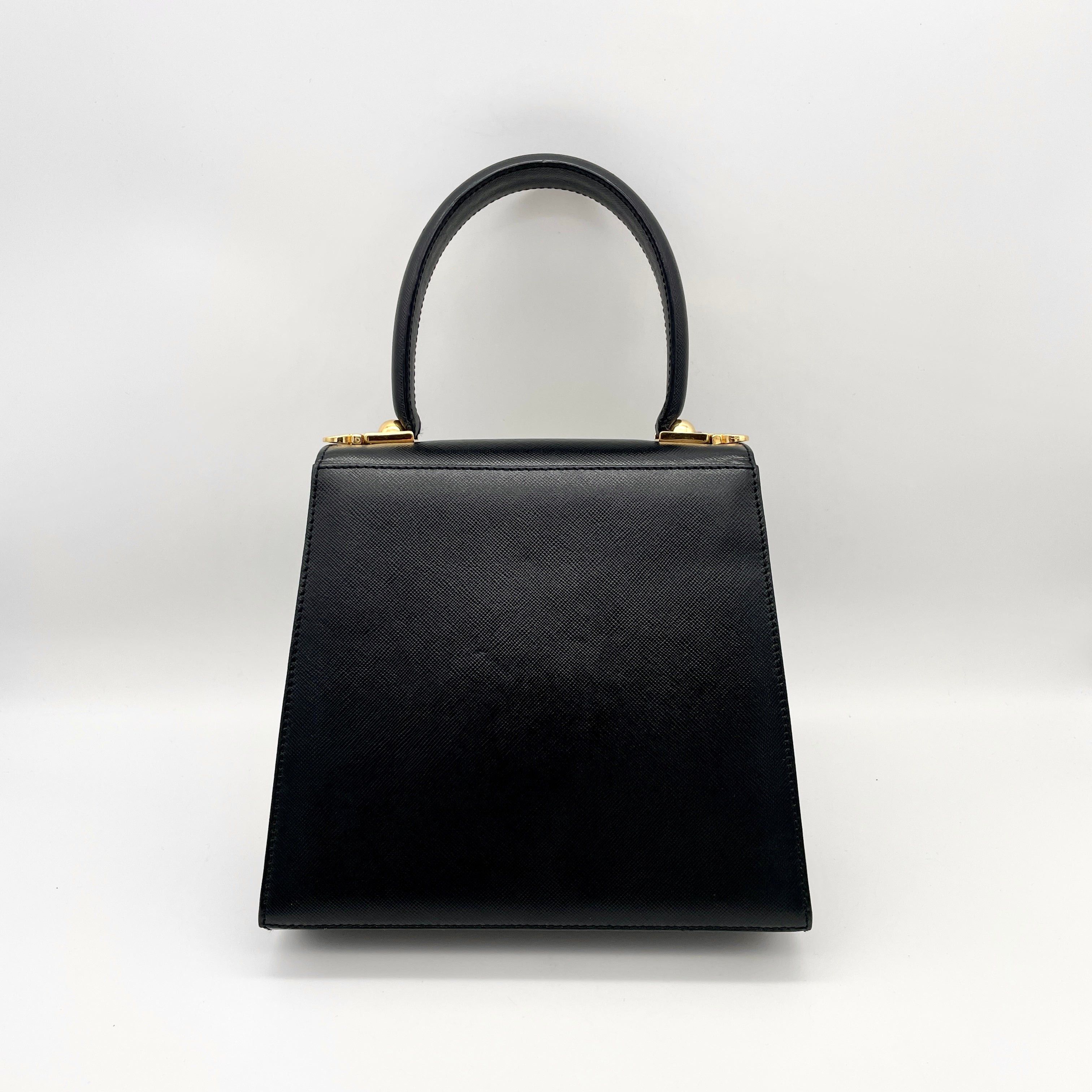 Salvatore Ferragamo Salvatore Ferragamo Gancini Top Handbag Black Ghw Size ONE SIZE - 4 Thumbnail