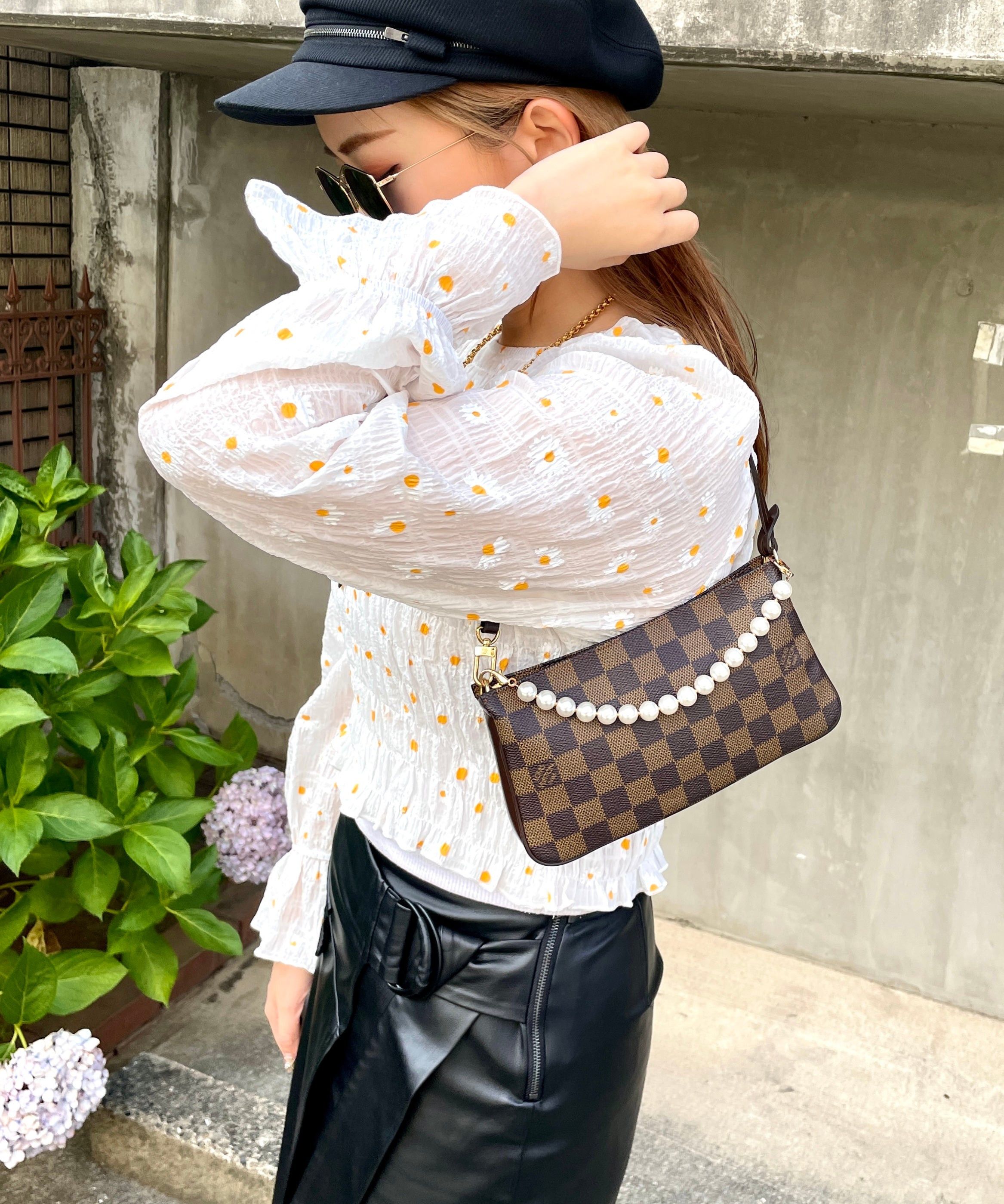 ルイ・ヴィトン ダミエ ナヴォナ アクセサリーポーチ ハンドバッグ