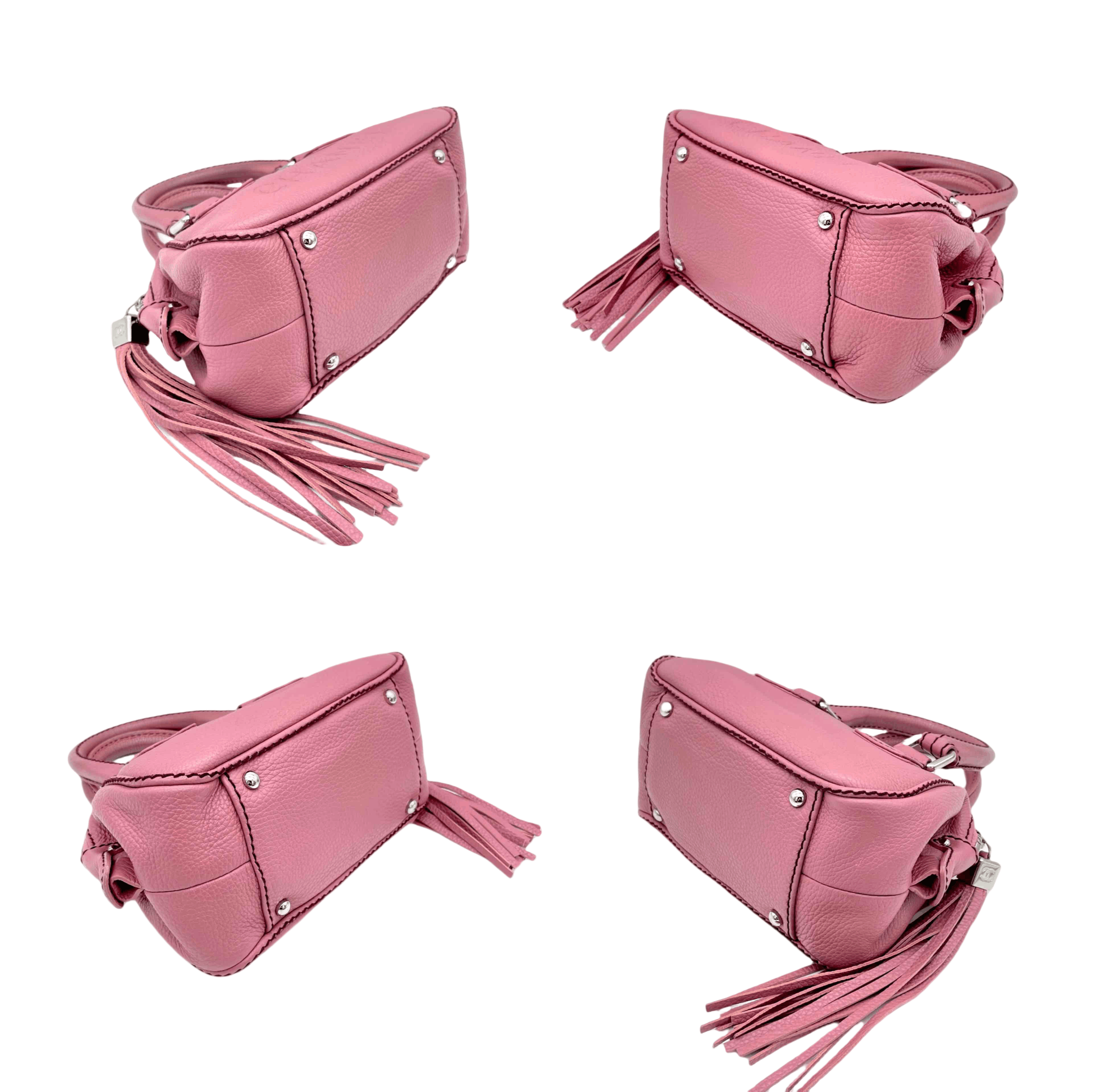 Chanel Chanel Caviar Skin Leather Logo Handbag Pink Size ONE SIZE - 6 Thumbnail