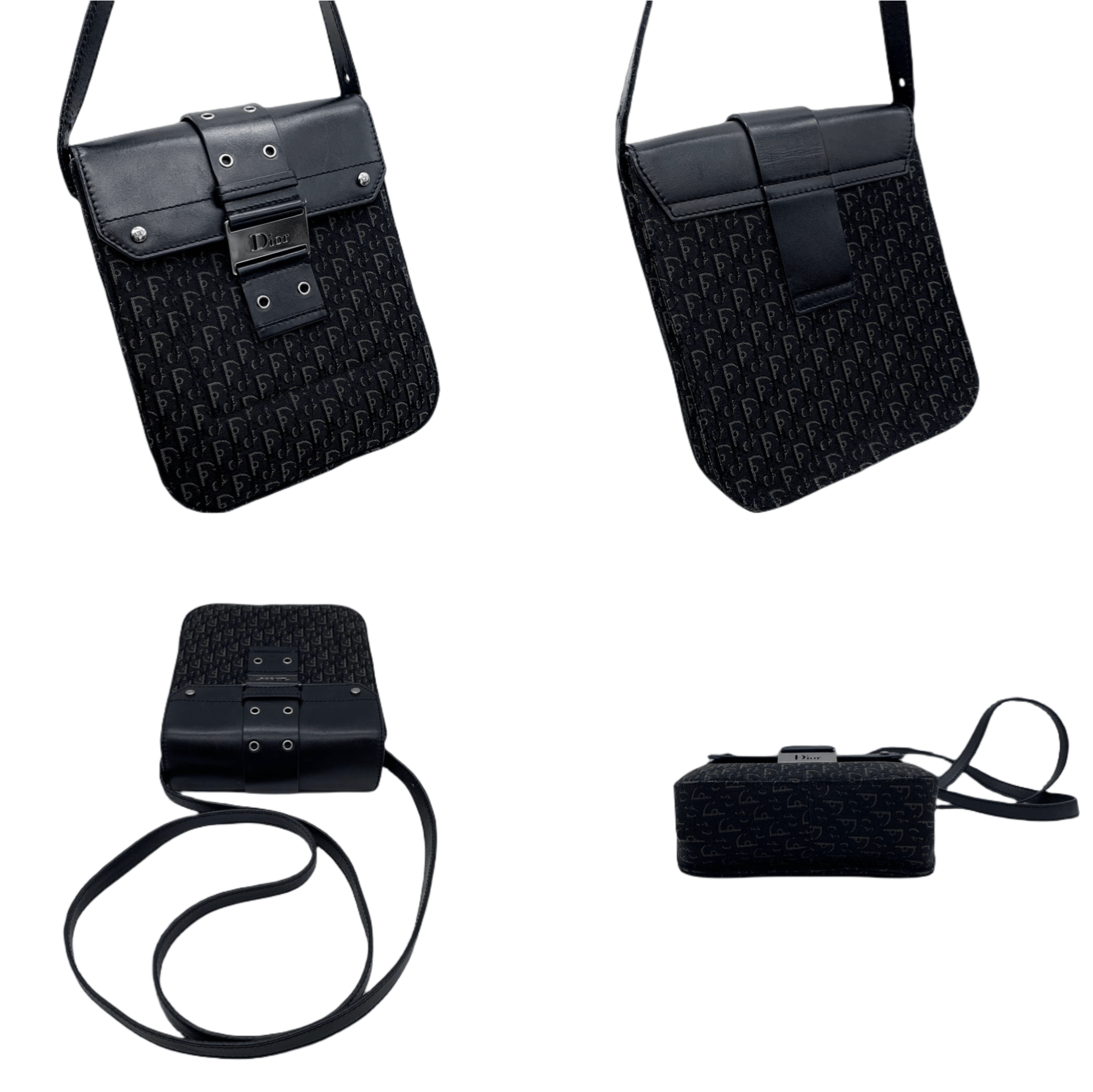 Dior Christian Dior Columbus Trotter Mini Boston 20Cm Navy Canvas Ghw Size ONE SIZE - 5 Thumbnail