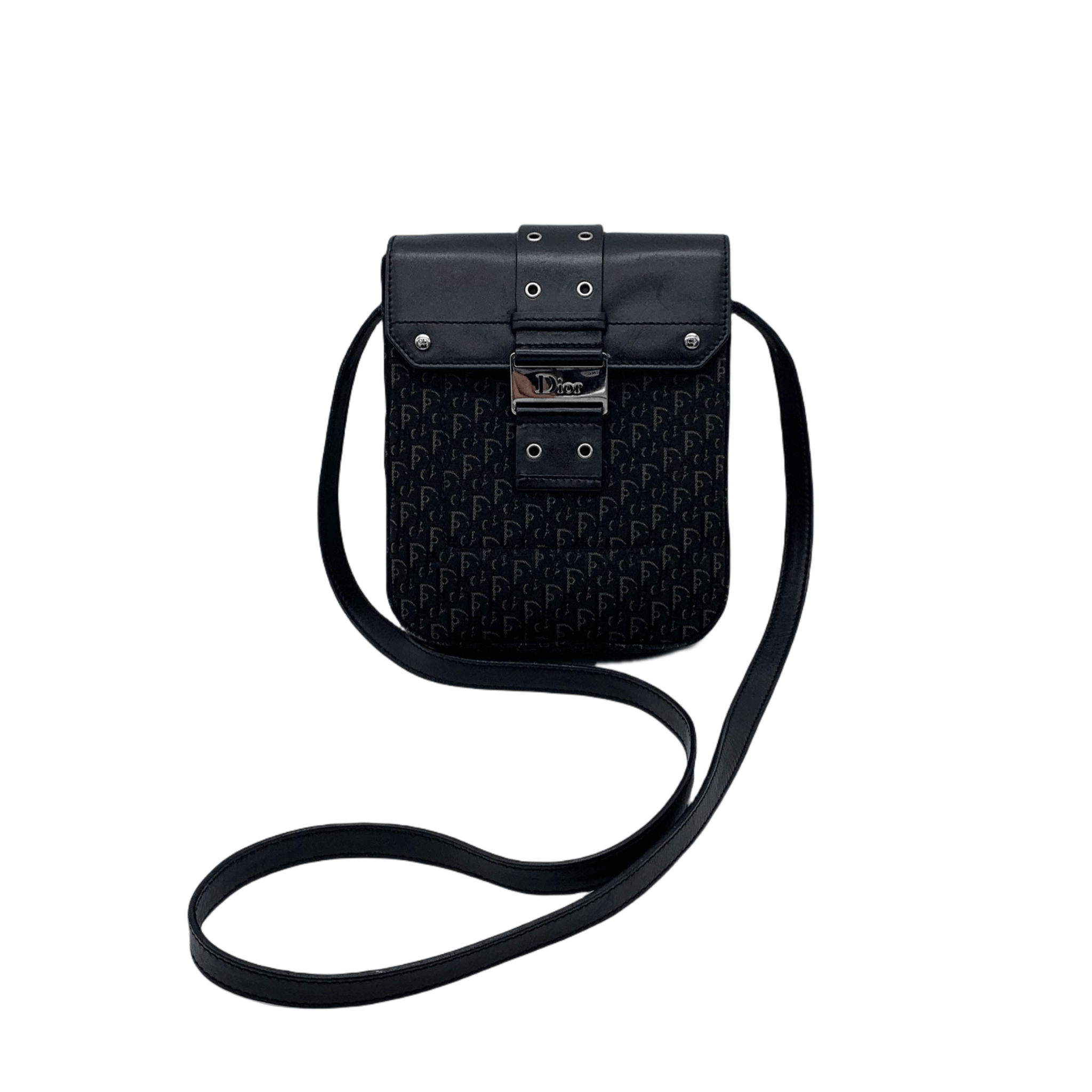 Dior Christian Dior Columbus Trotter Mini Boston 20Cm Navy Canvas Ghw Size ONE SIZE - 3 Thumbnail