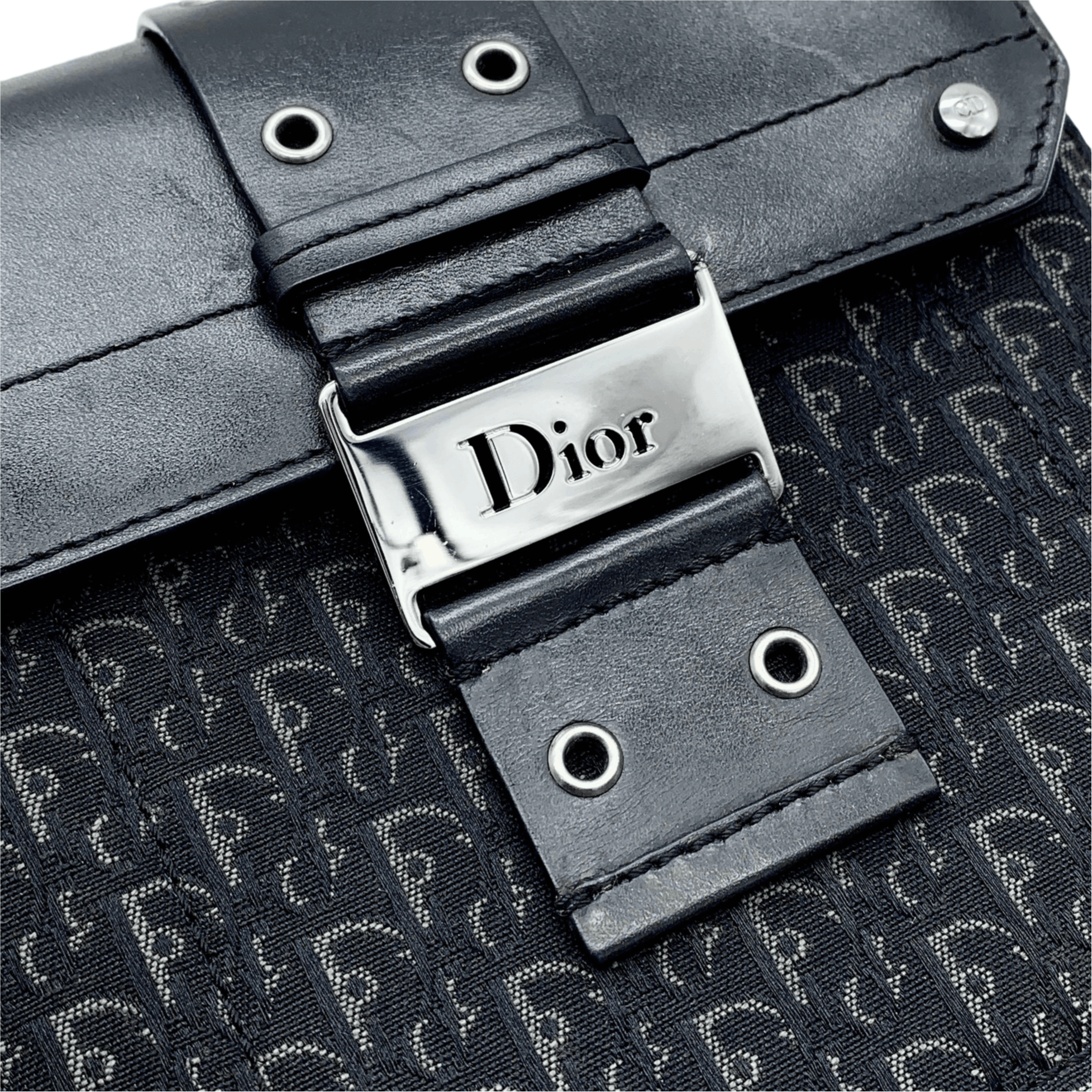 Dior Christian Dior Columbus Trotter Mini Boston 20Cm Navy Canvas Ghw Size ONE SIZE - 4 Thumbnail