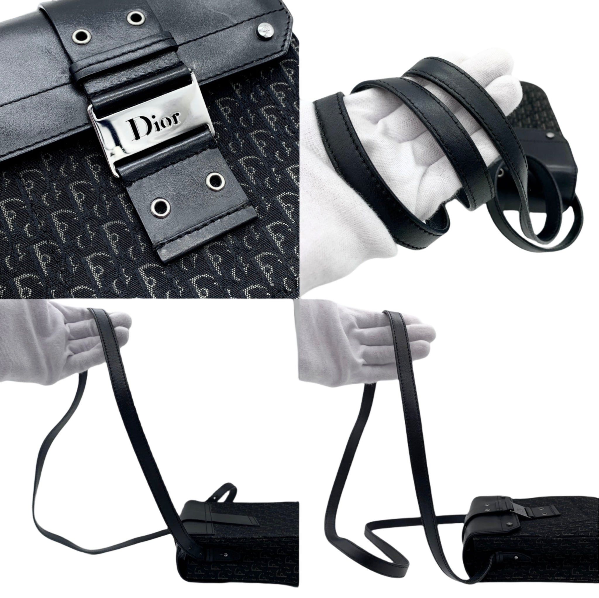 Dior Christian Dior Columbus Trotter Mini Boston 20Cm Navy Canvas Ghw Size ONE SIZE - 7 Thumbnail