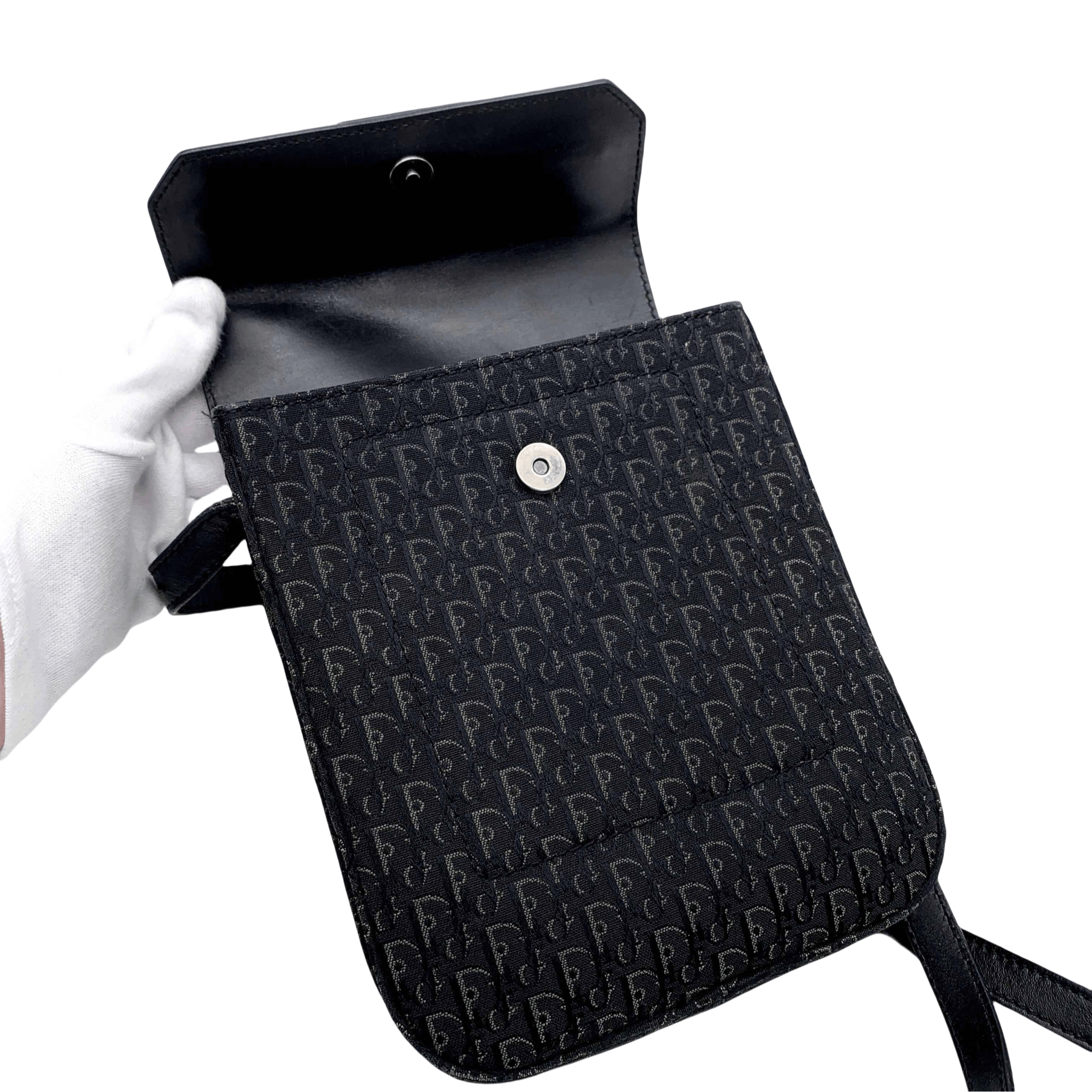 Dior Christian Dior Columbus Trotter Mini Boston 20Cm Navy Canvas Ghw Size ONE SIZE - 8 Thumbnail