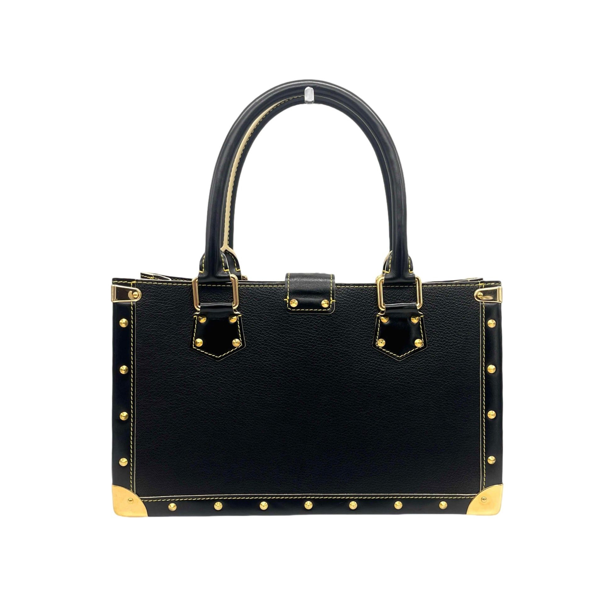 Louis Vuitton Louis Vuitton Medium Black Leather Suhali Fabuleux Tote Bag Handbag M922074 Size ONE SIZE - 5 Thumbnail
