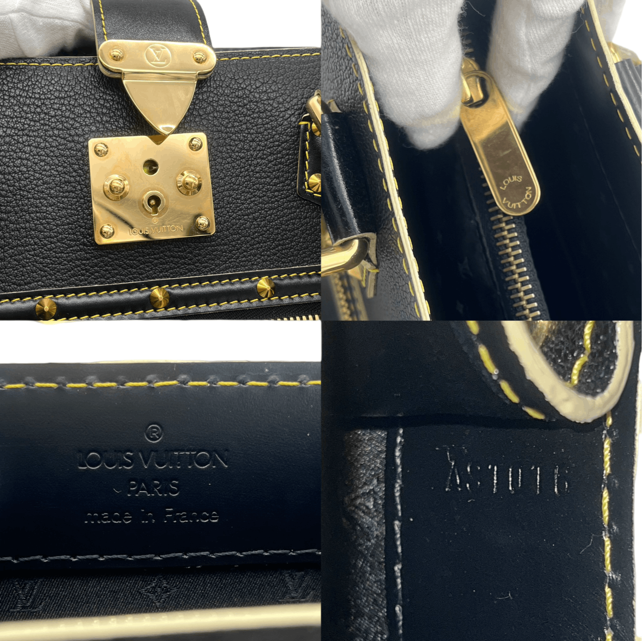 Louis Vuitton Louis Vuitton Medium Black Leather Suhali Fabuleux Tote Bag Handbag M922074 Size ONE SIZE - 10 Thumbnail