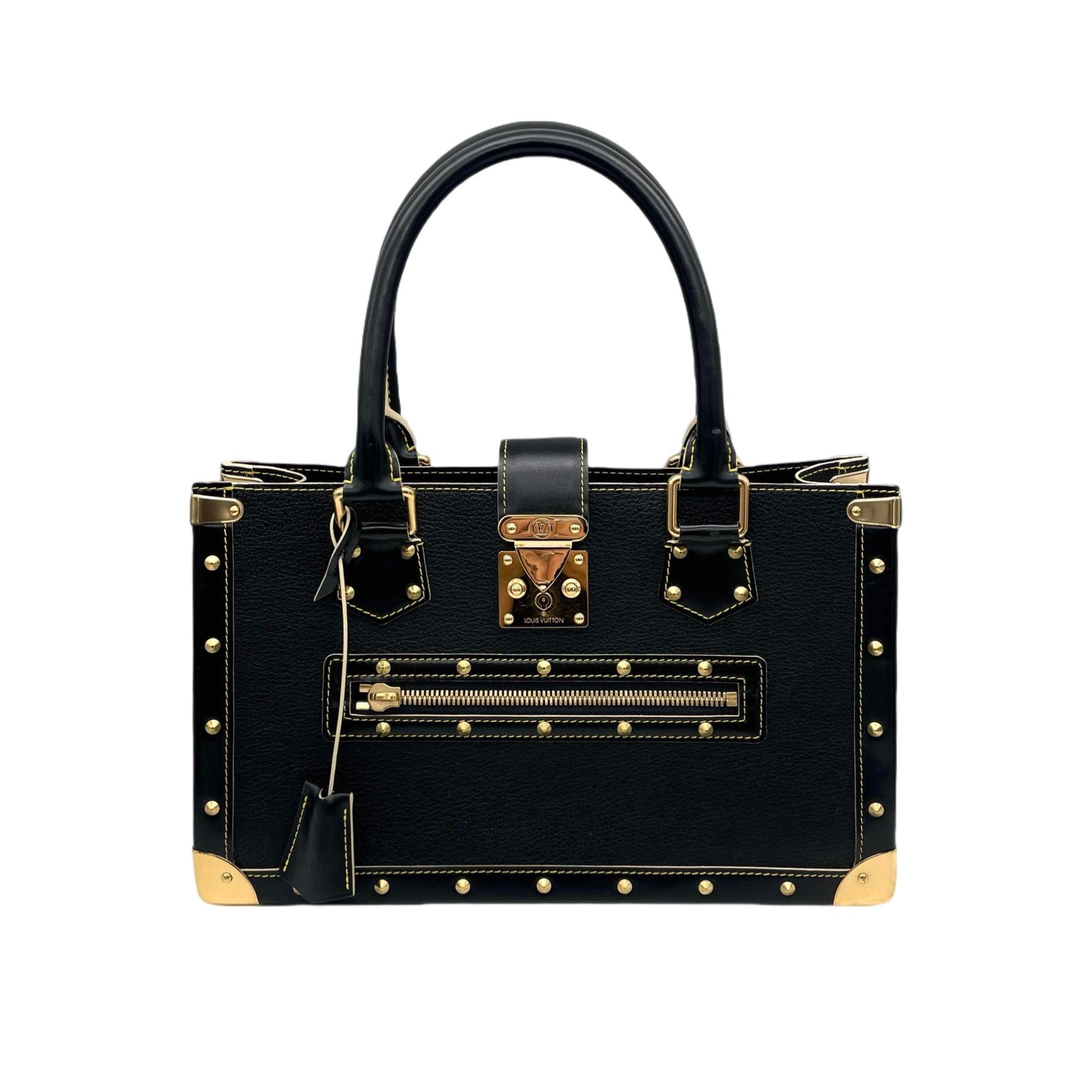 Louis Vuitton Louis Vuitton Medium Black Leather Suhali Fabuleux Tote Bag Handbag M922074 Size ONE SIZE - 4 Thumbnail