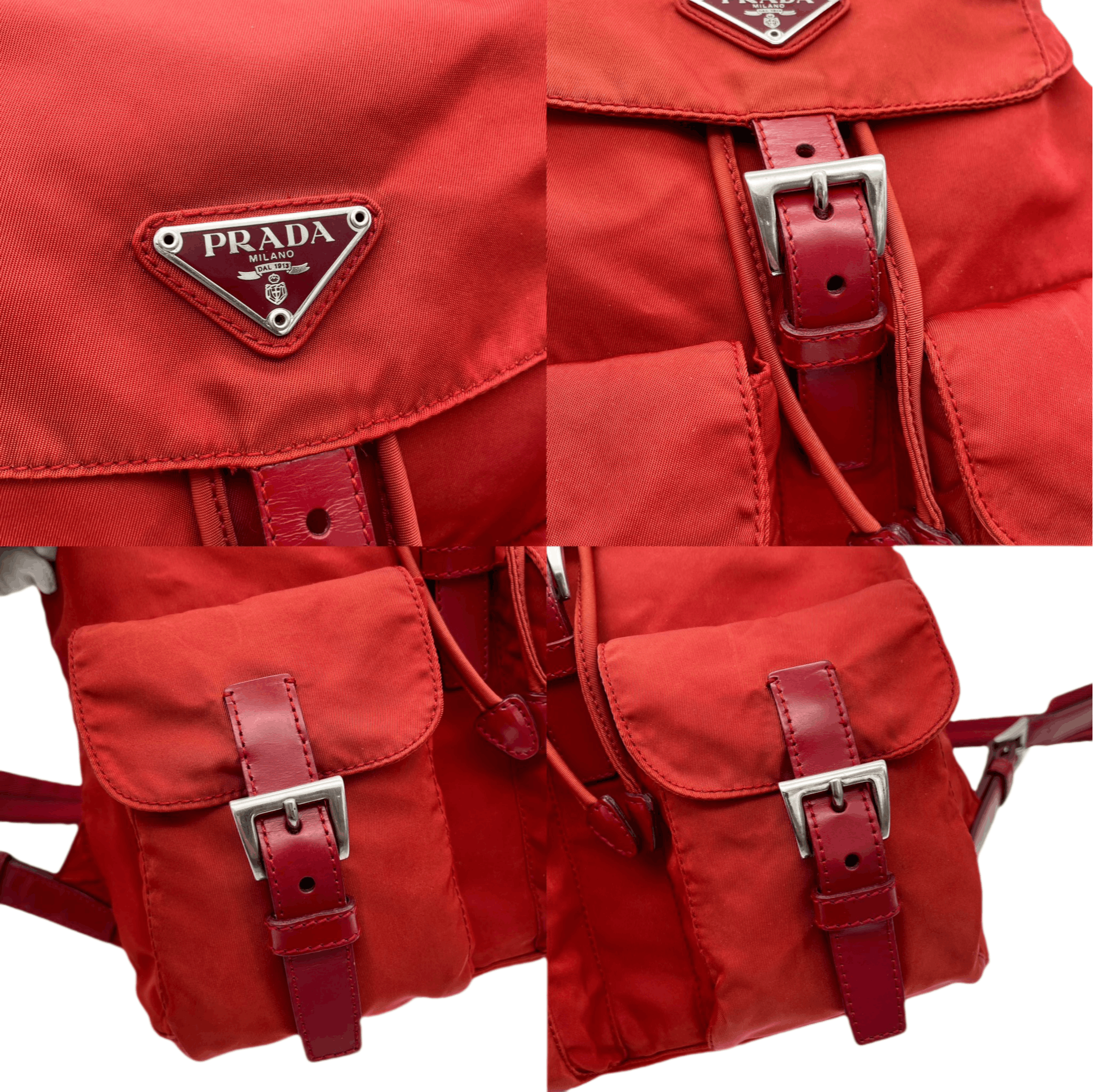Prada Triangle Logo Nylon Backpack Pm