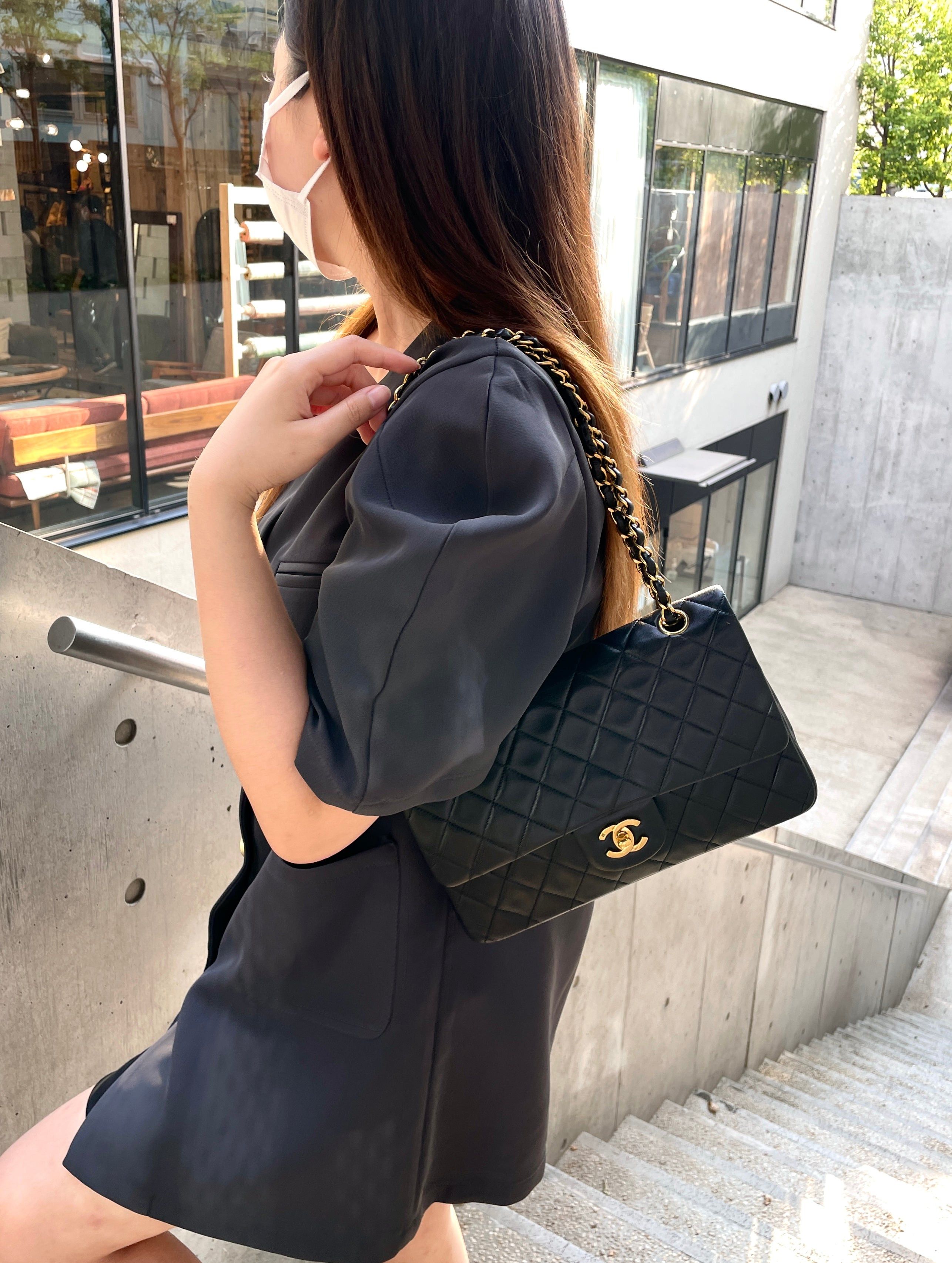 Chanel Chanel Matelassé Lambskin Leather Classic Double Chains Shoulder Flap Bag 25Cm Ghw # Size ONE SIZE - 2 Thumbnail
