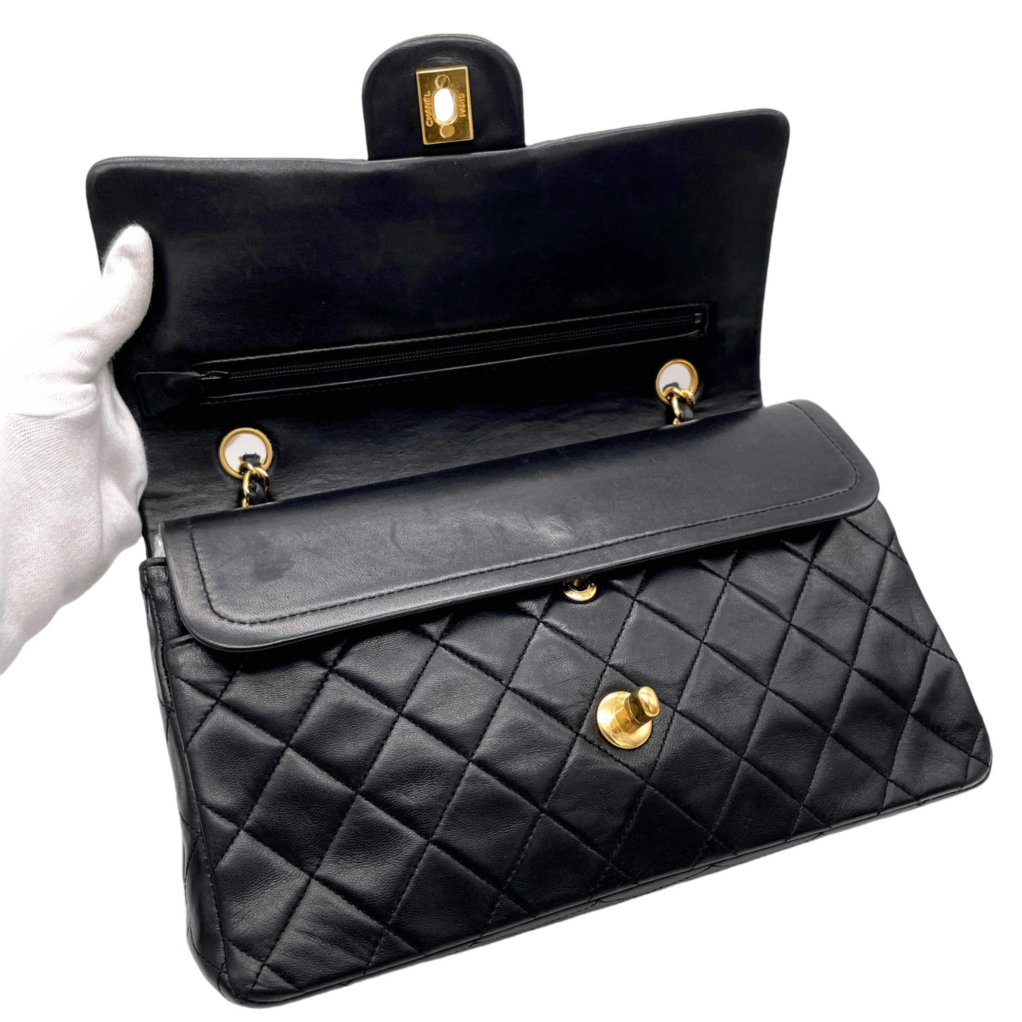 Chanel Chanel Matelassé Lambskin Leather Classic Double Chains Shoulder Flap Bag 25Cm Ghw # Size ONE SIZE - 11 Thumbnail