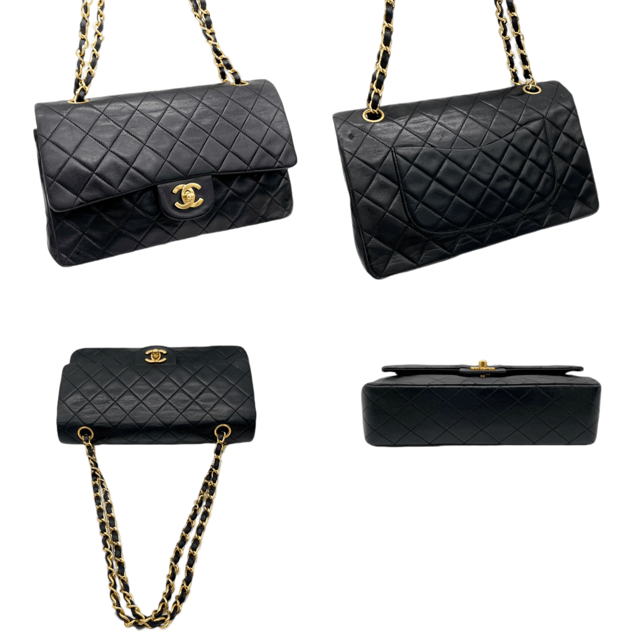 Chanel Chanel Matelassé Lambskin Leather Classic Double Chains Shoulder Flap Bag 25Cm Ghw # Size ONE SIZE - 8 Thumbnail