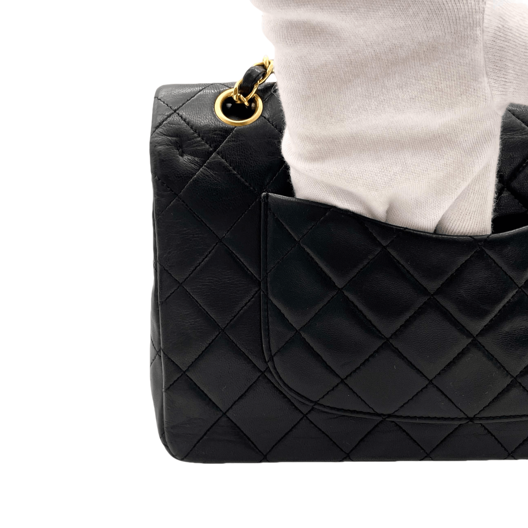 Chanel Chanel Matelassé Lambskin Leather Classic Double Chains Shoulder Flap Bag 25Cm Ghw # Size ONE SIZE - 13 Thumbnail