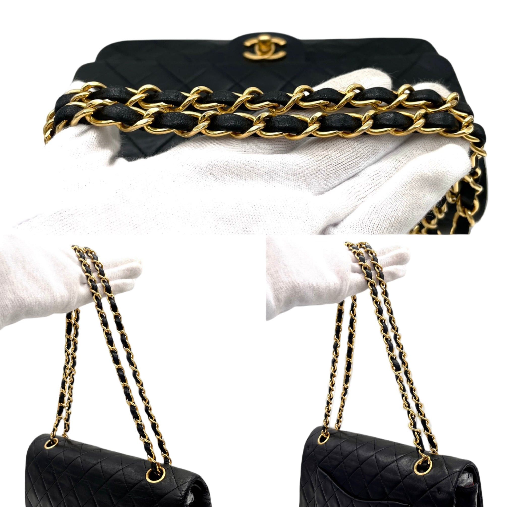 Chanel Chanel Matelassé Lambskin Leather Classic Double Chains Shoulder Flap Bag 25Cm Ghw # Size ONE SIZE - 10 Thumbnail