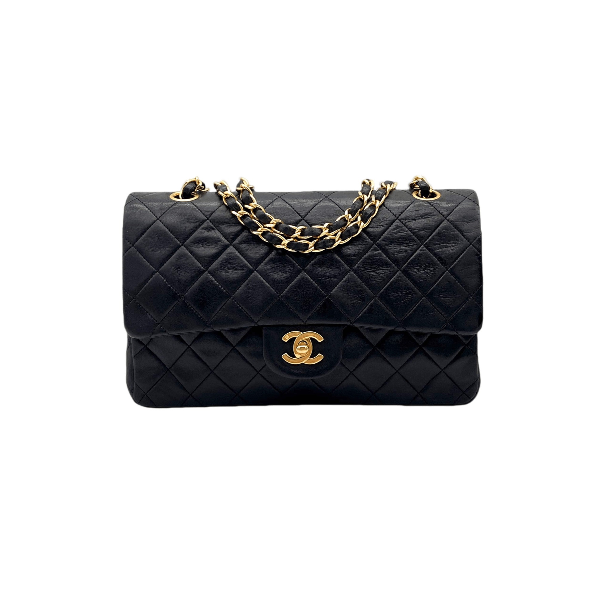 Chanel Chanel Matelassé Lambskin Leather Classic Double Chains Shoulder Flap Bag 25Cm Ghw # Size ONE SIZE - 4 Thumbnail