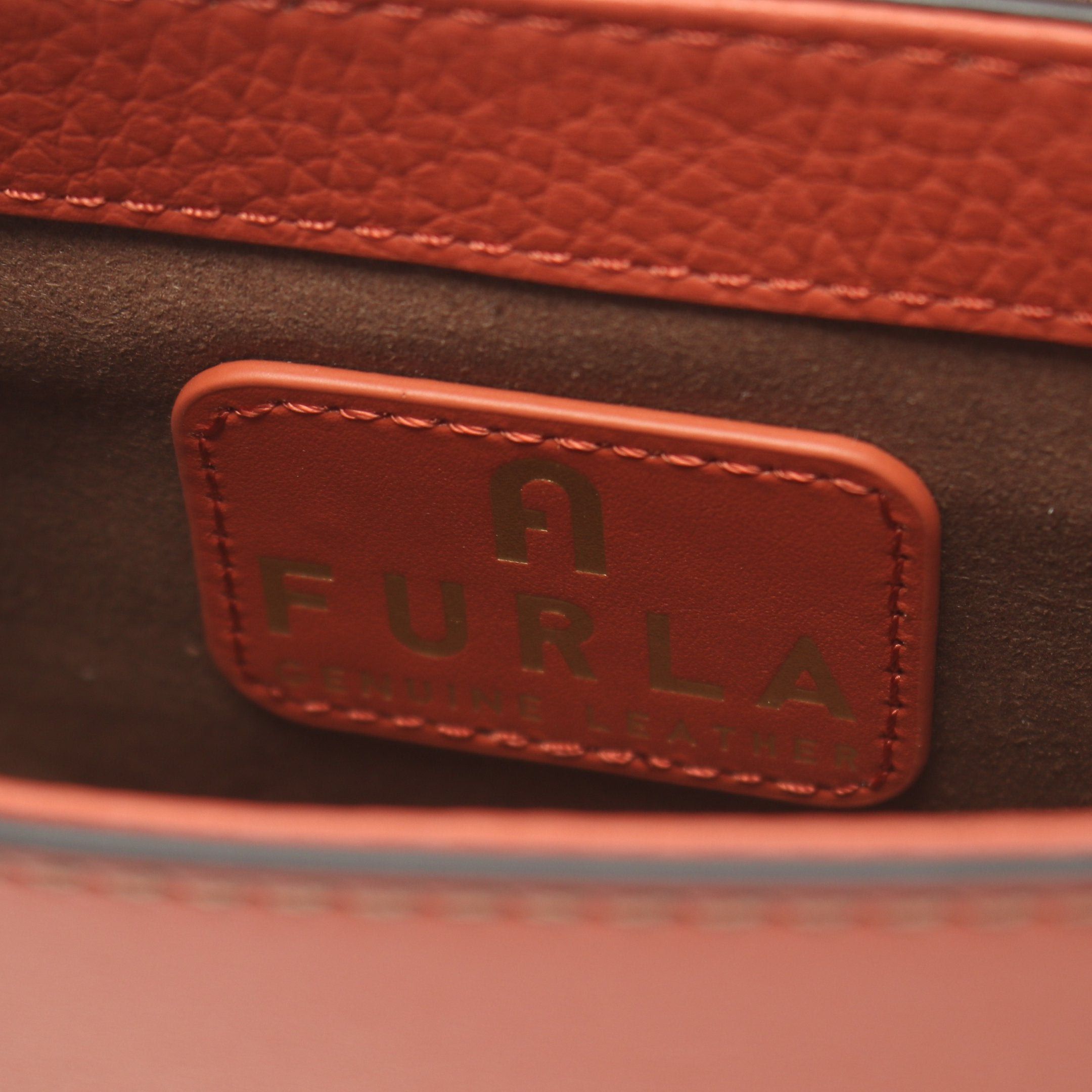 Furla Furla Club 2 Mini Handbag Leather Orange Brown Size ONE SIZE - 4 Thumbnail