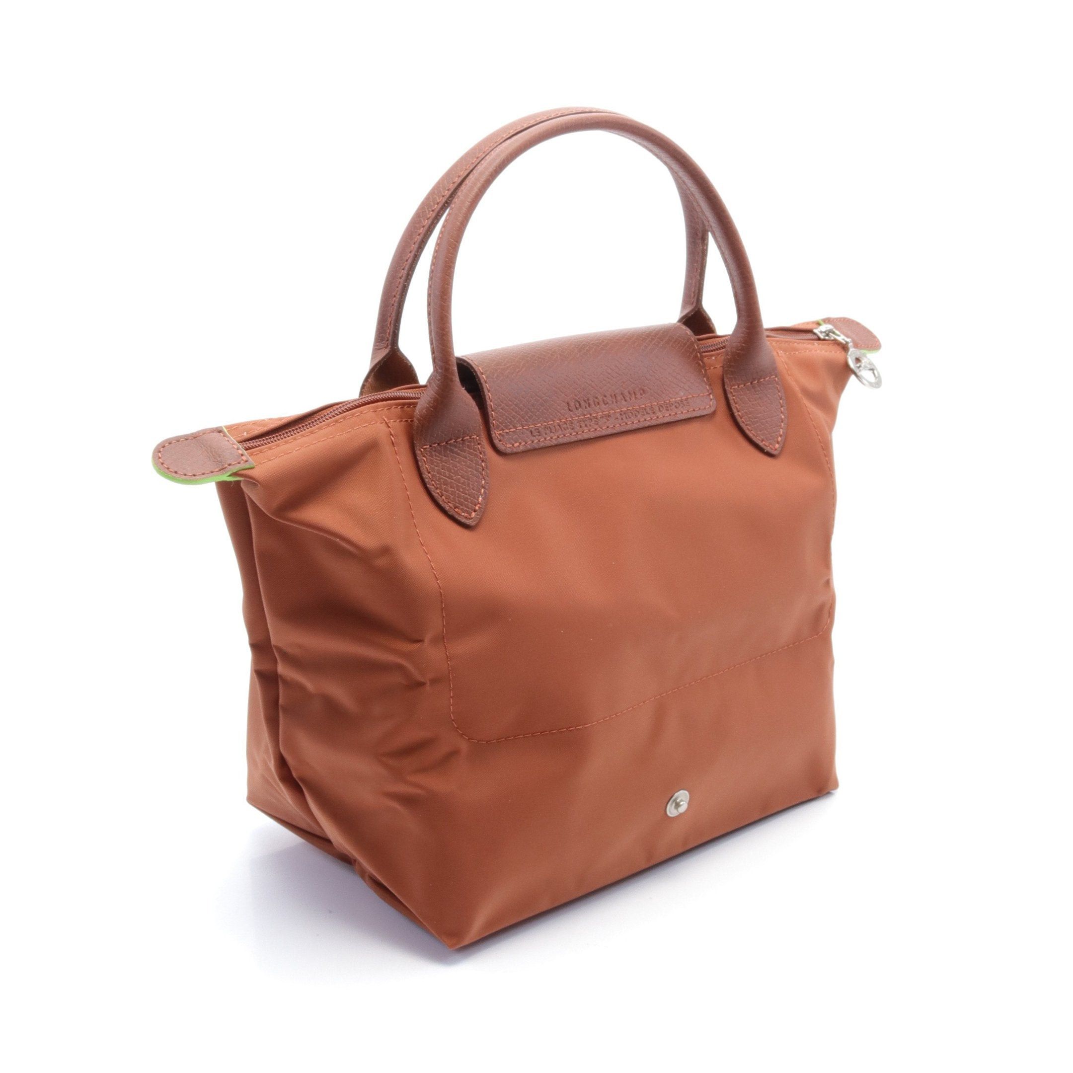 Longchamp Longchamp Le Preage Green S Handbag Tote Bag Nylon Leather Brown Size ONE SIZE - 2 Thumbnail