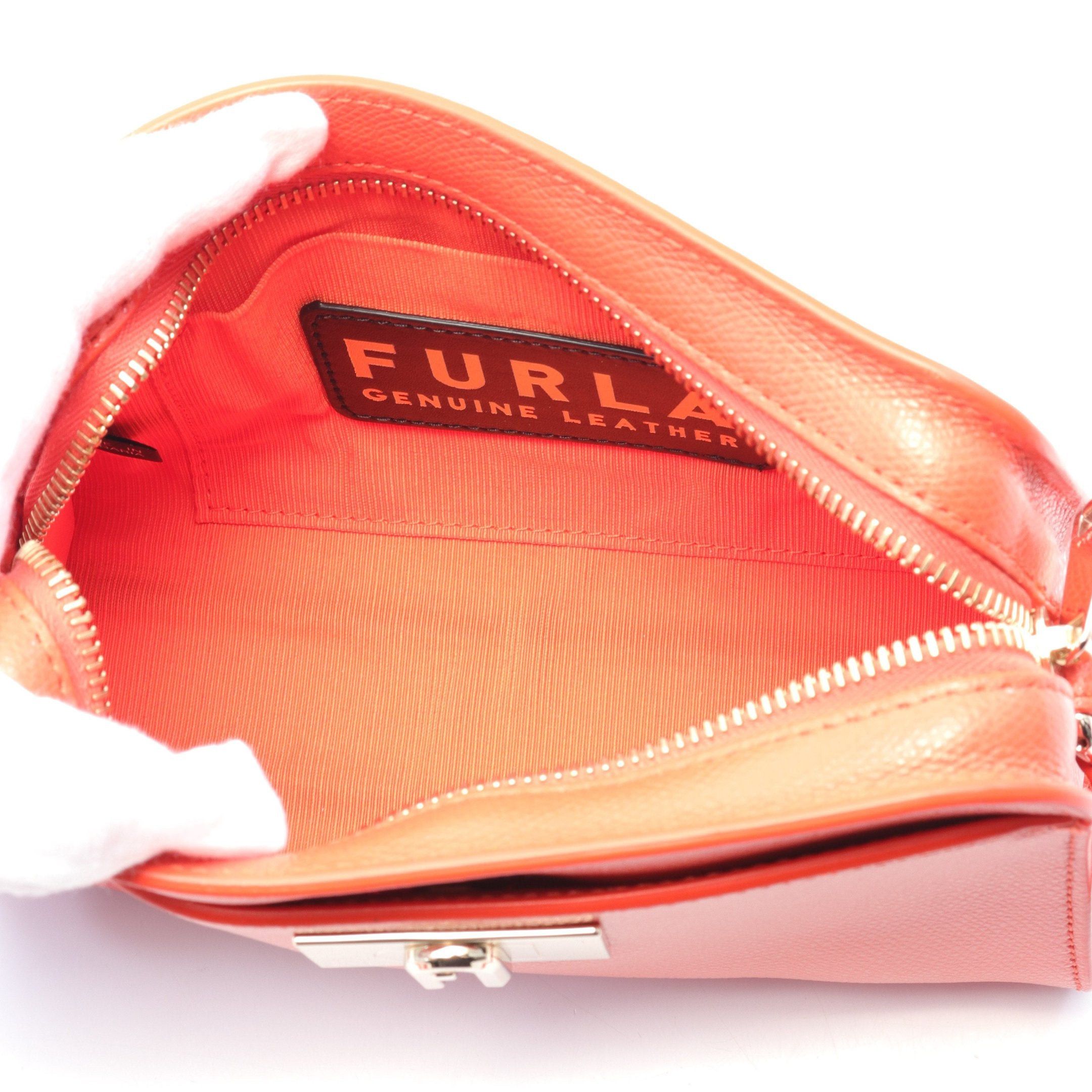 Furla Furla 1927 Mini Crossbody Shoulder Bag Leather Orange Size ONE SIZE - 3 Thumbnail