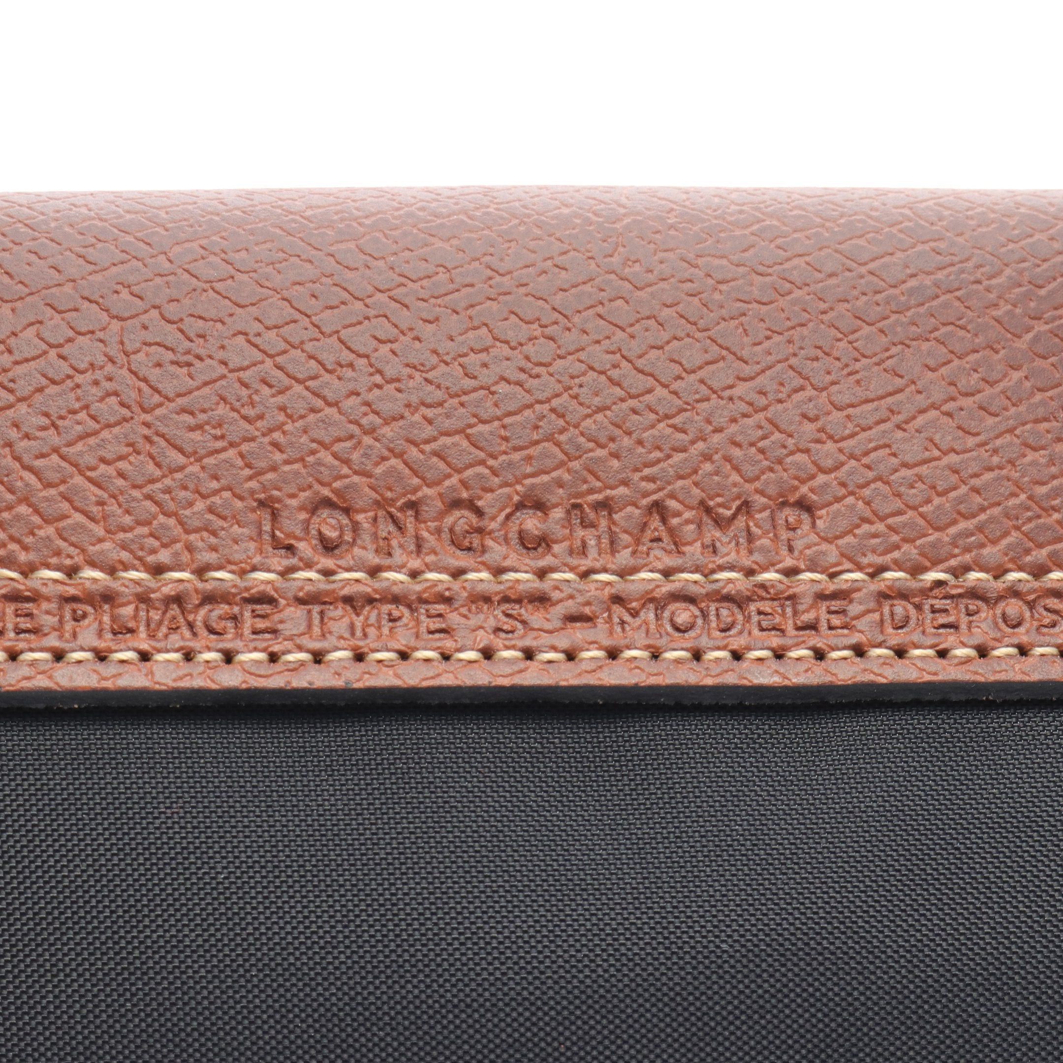 Longchamp Longchamp Le Preage Original S Handbag Nylon Leather Black Brown Size ONE SIZE - 4 Thumbnail