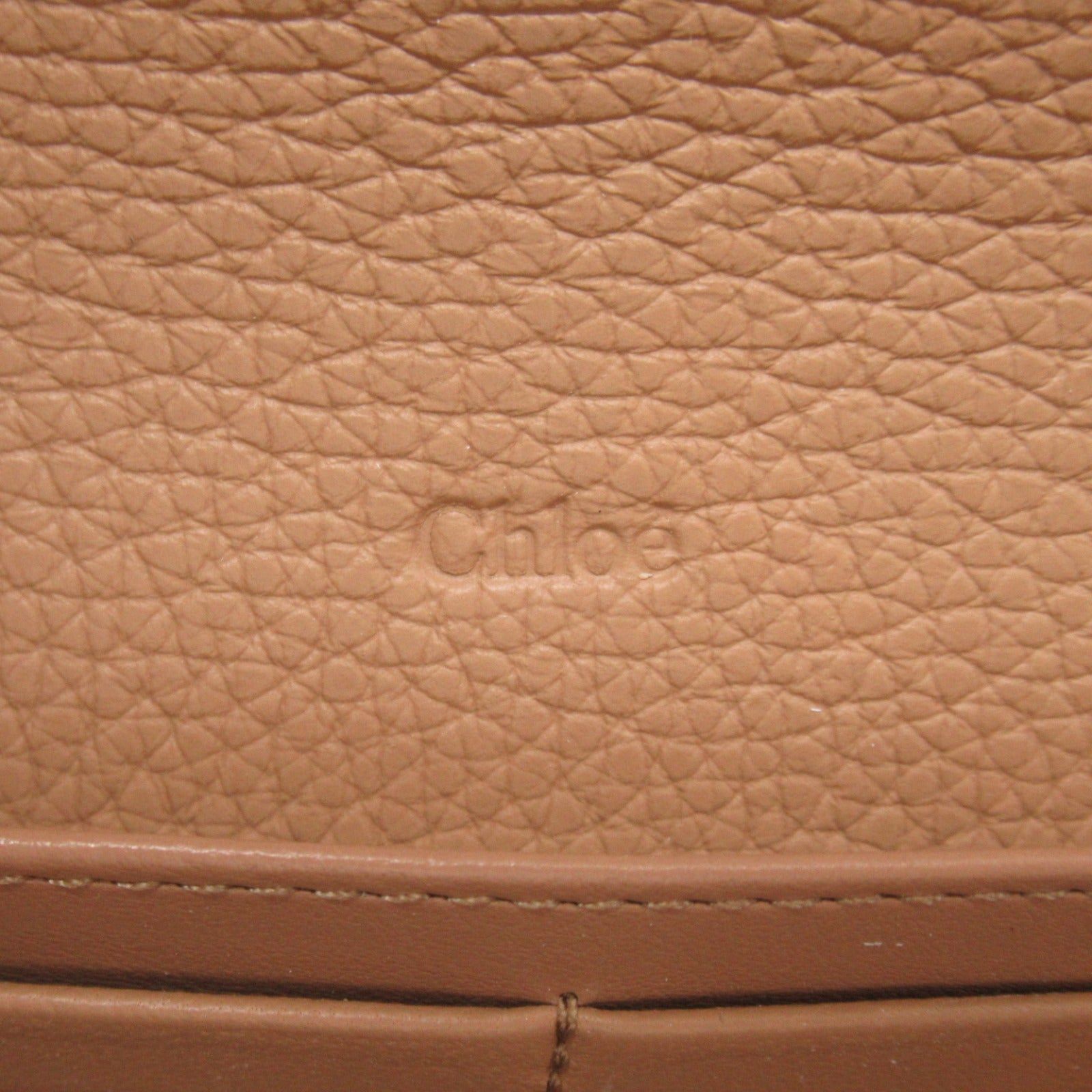 Chloe Chloe Bi-Fold Long Wallet Leather Brown Light Tan Size ONE SIZE - 6 Thumbnail