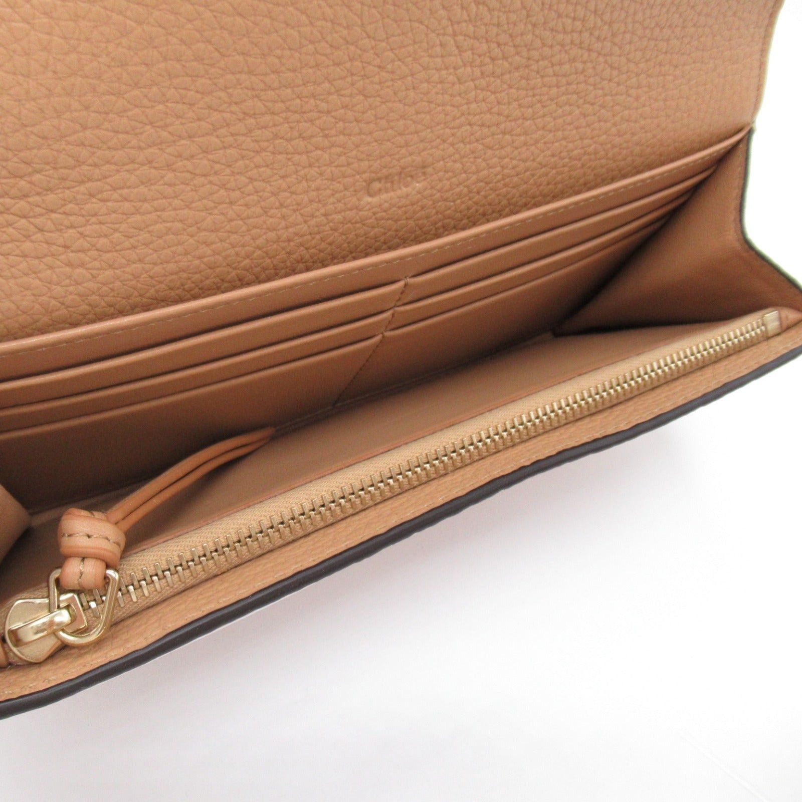 Chloe Chloe Bi-Fold Long Wallet Leather Brown Light Tan Size ONE SIZE - 3 Thumbnail