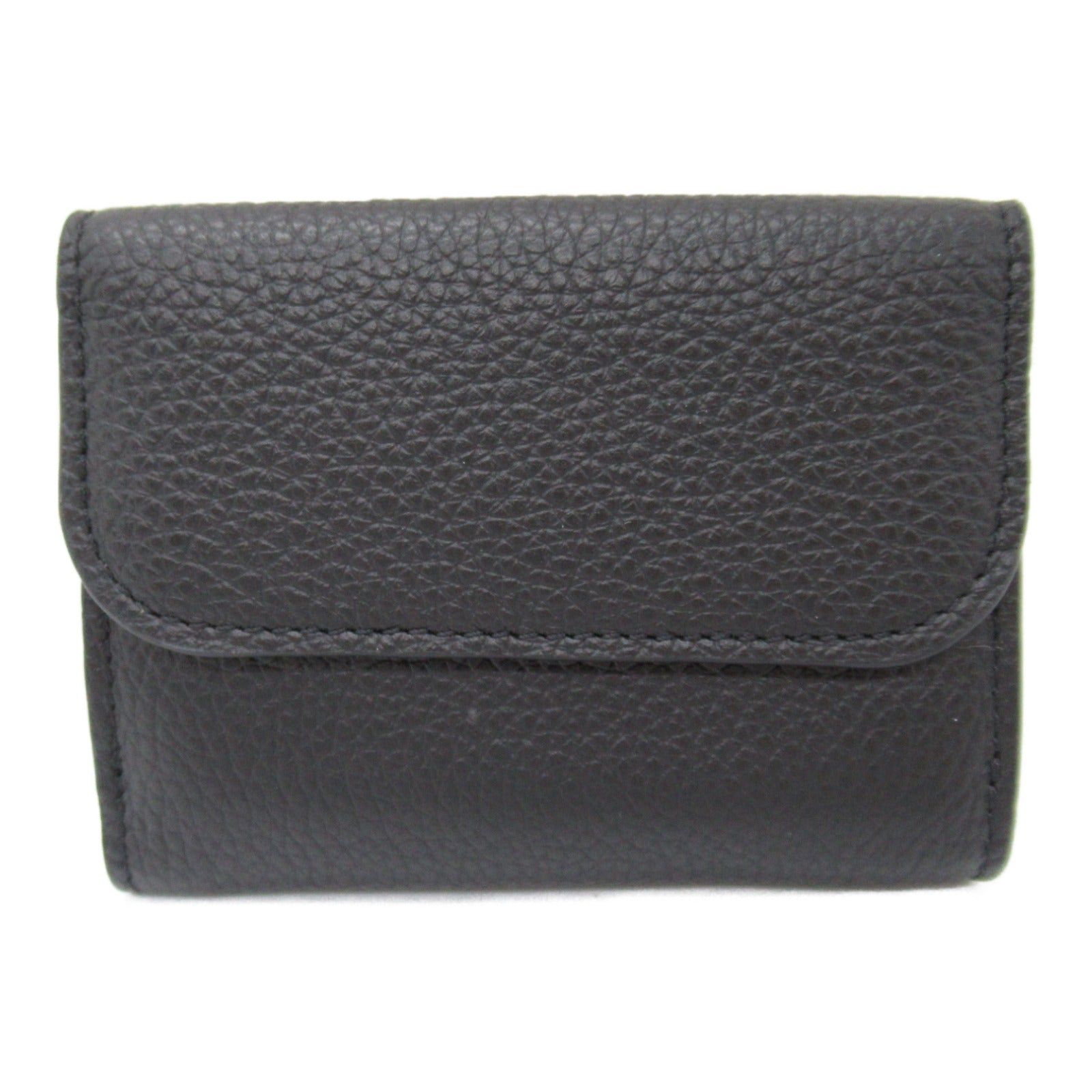 Chloe Chloe Double Hook Trifold Wallet Leather Black Size ONE SIZE - 2 Thumbnail